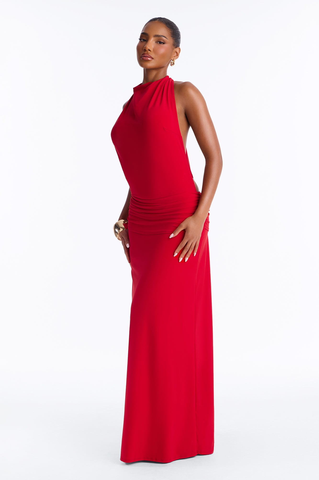 Got Your Attention Maxi Dress - Red