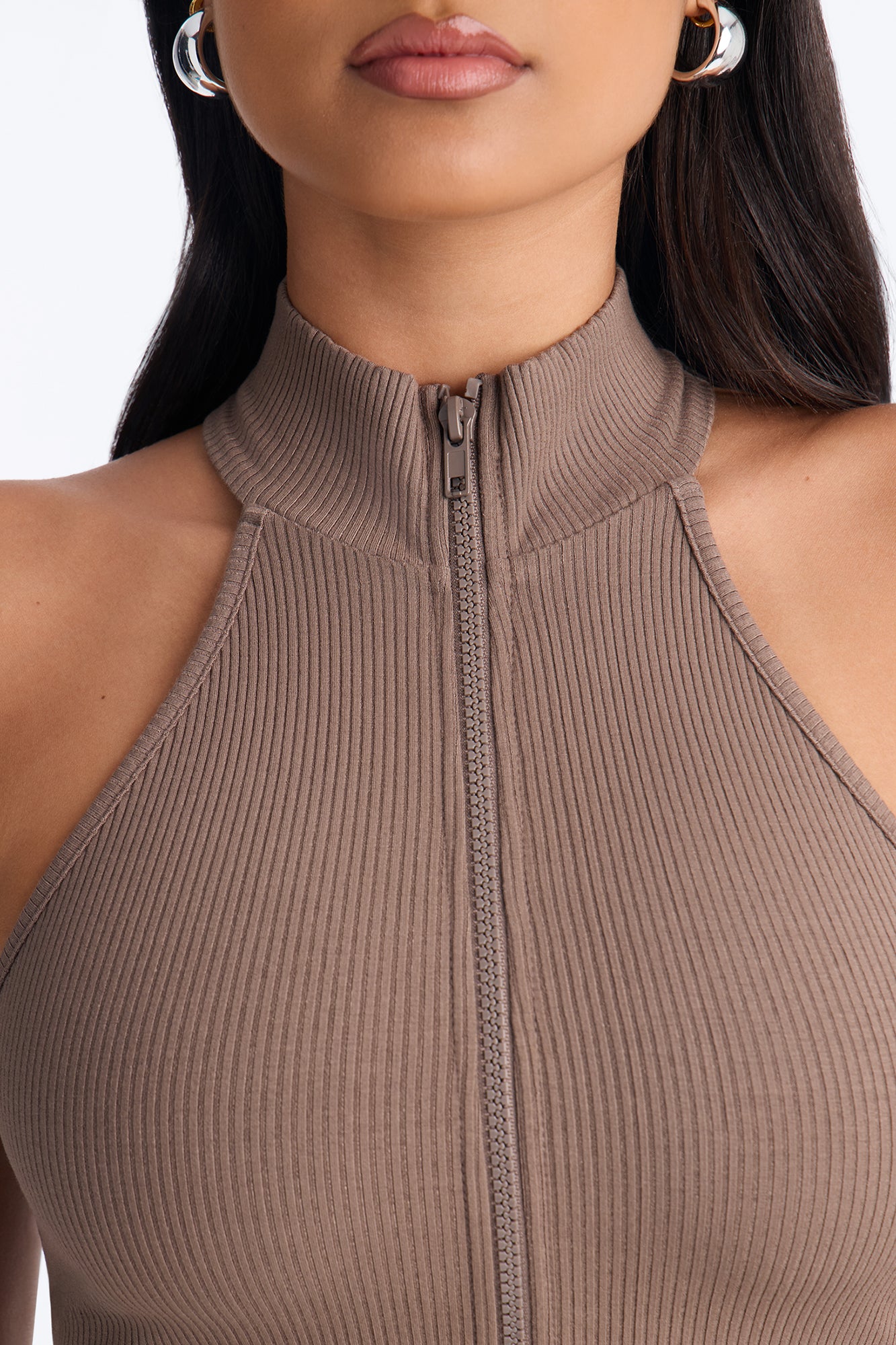 Lexi Snatched Mini Dress - Stone