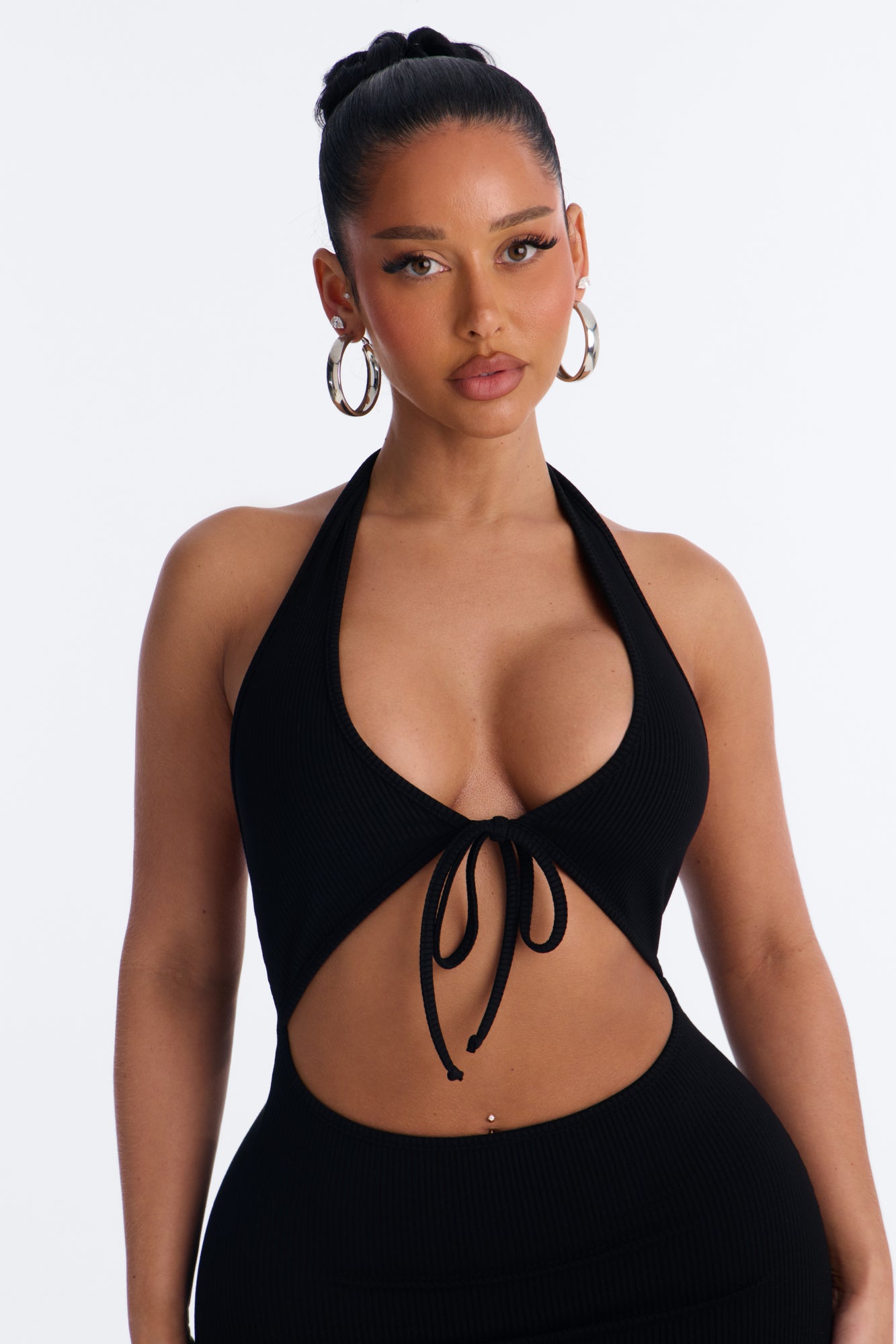 Alessia Snatched Mini Dress - Black