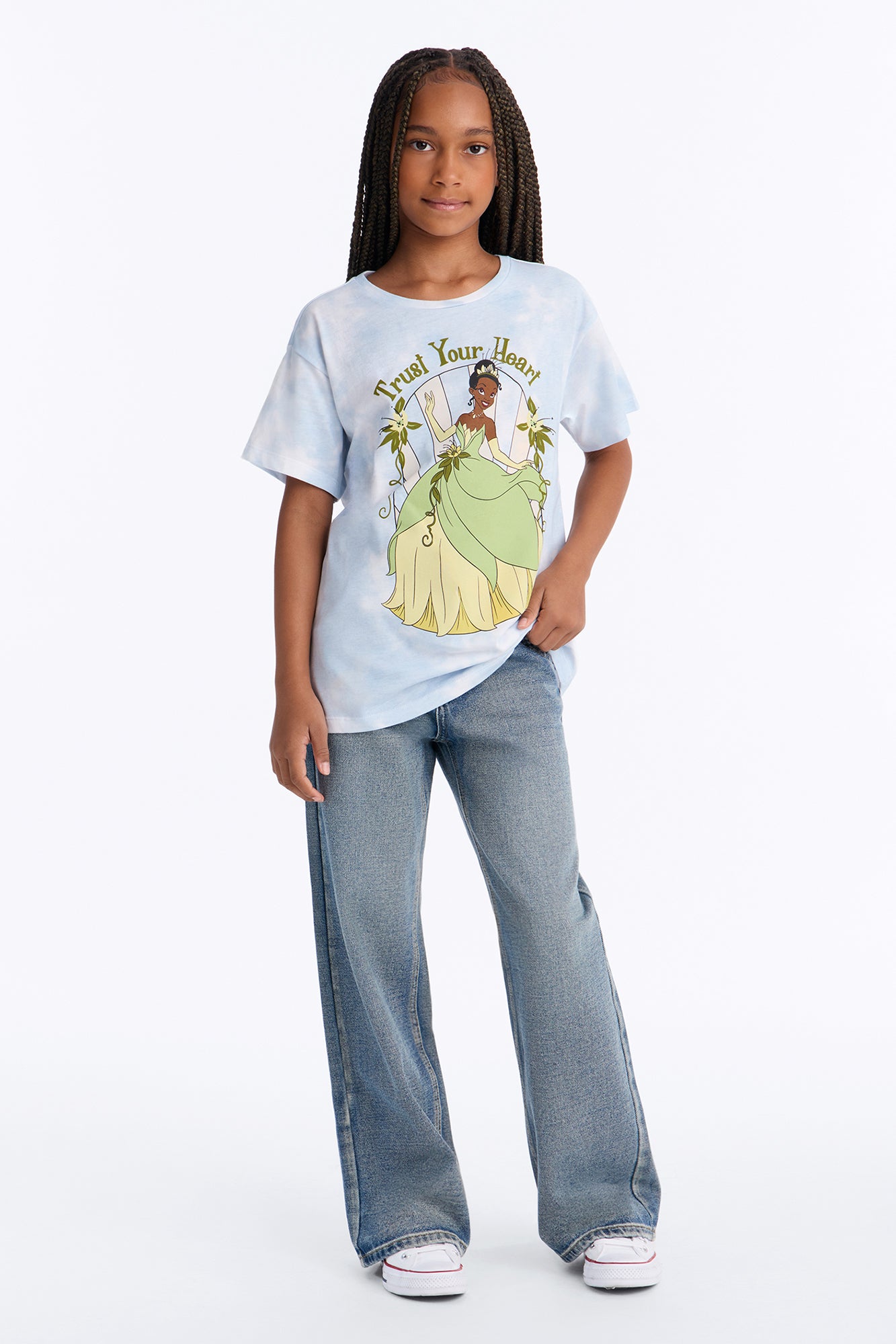 Mini Princess Tiana Trust Your Heart Short Sleeve Tee - Blue/combo