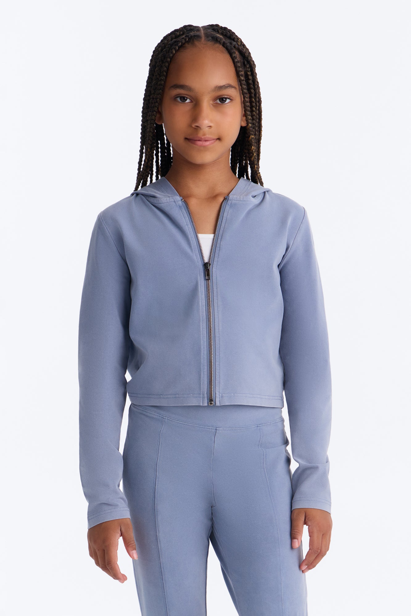Mini Need Me Vintage Wash Pant Set - Light Blue