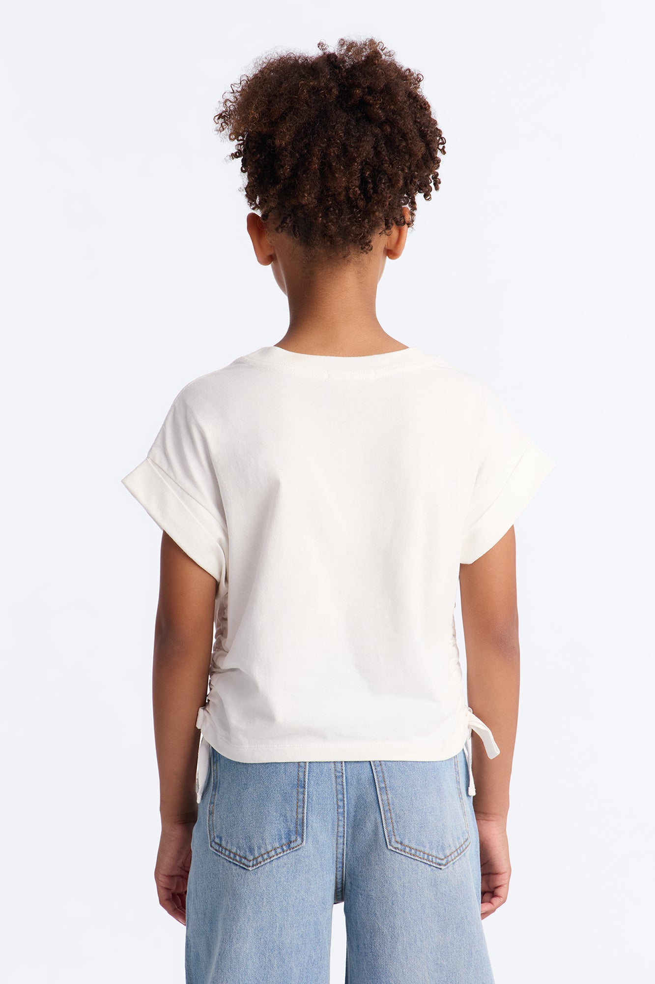 Mini Take A Break Crew Neck Baby Tee - White