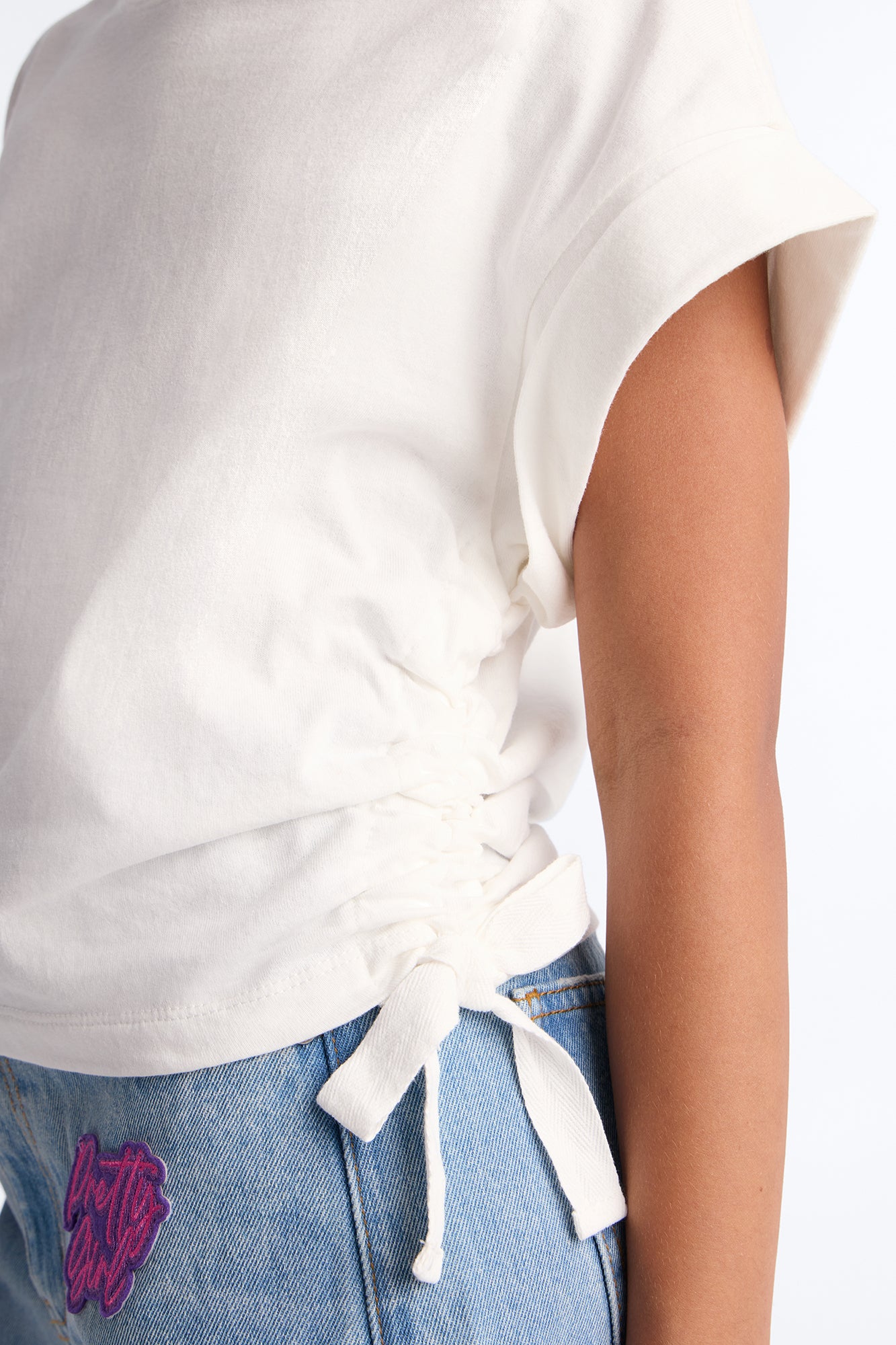 Mini Take A Break Crew Neck Baby Tee - White