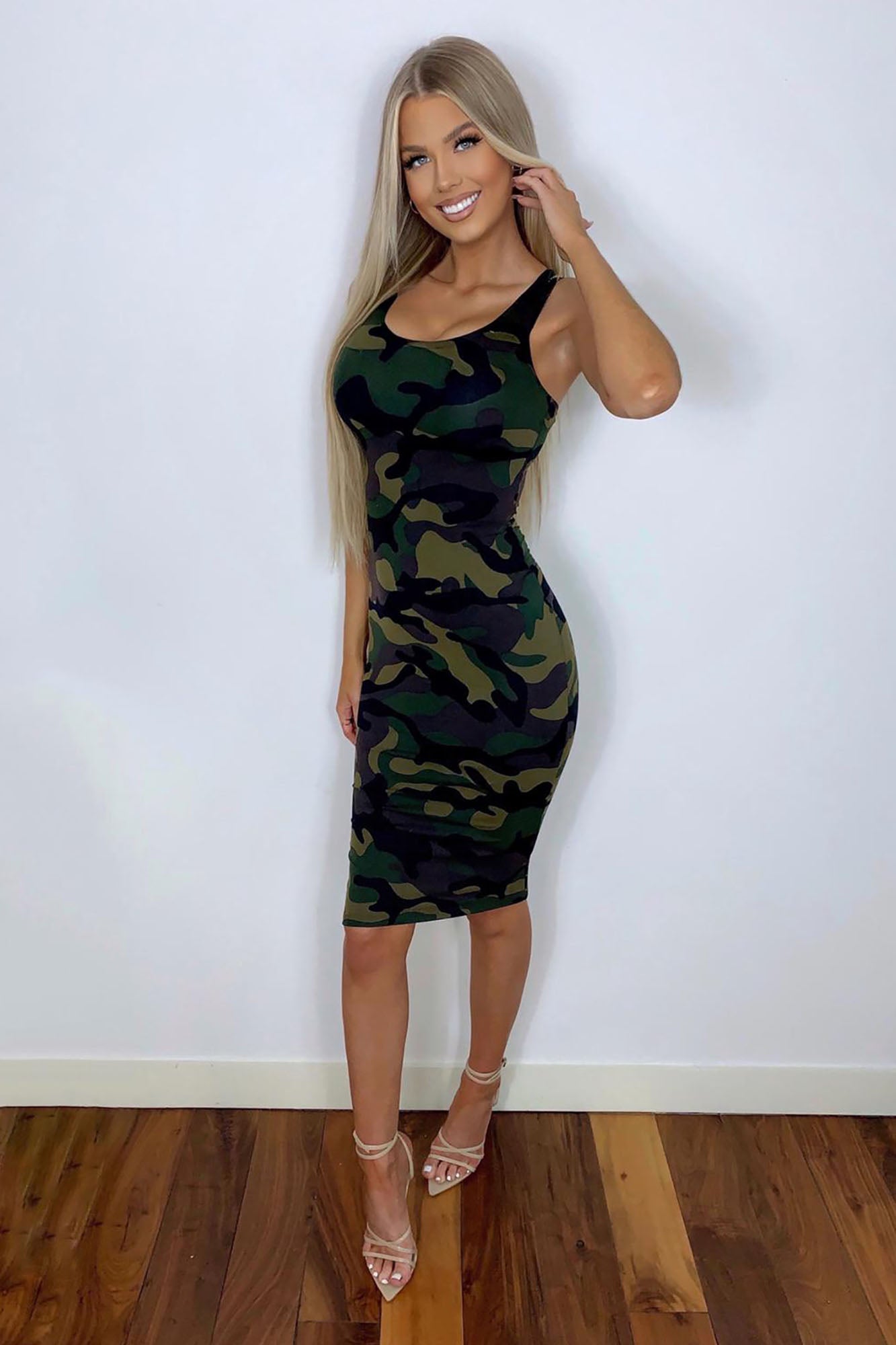 Day Out Printed Midi Dress - Camouflage