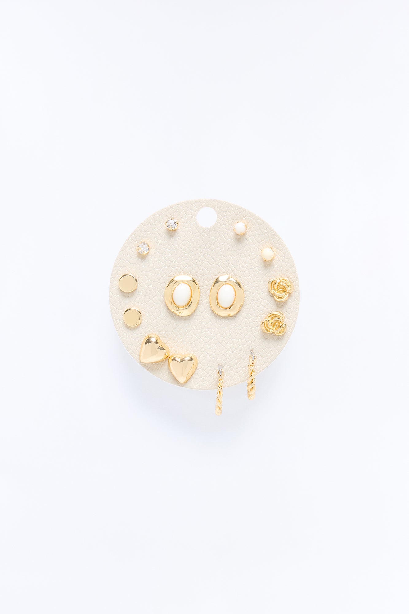 Kind Love 7 Pair Multi Earring Set - Gold