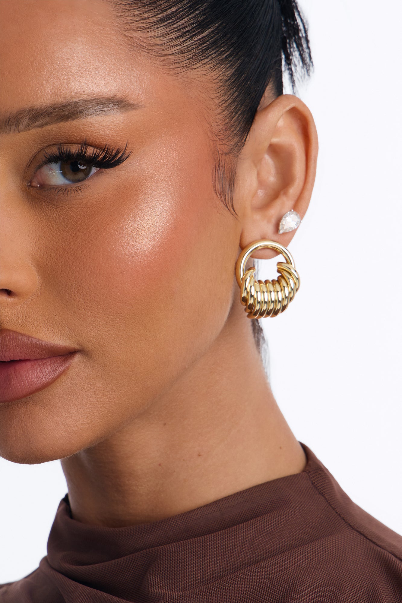 Stop Calling Drop Earrings - Gold