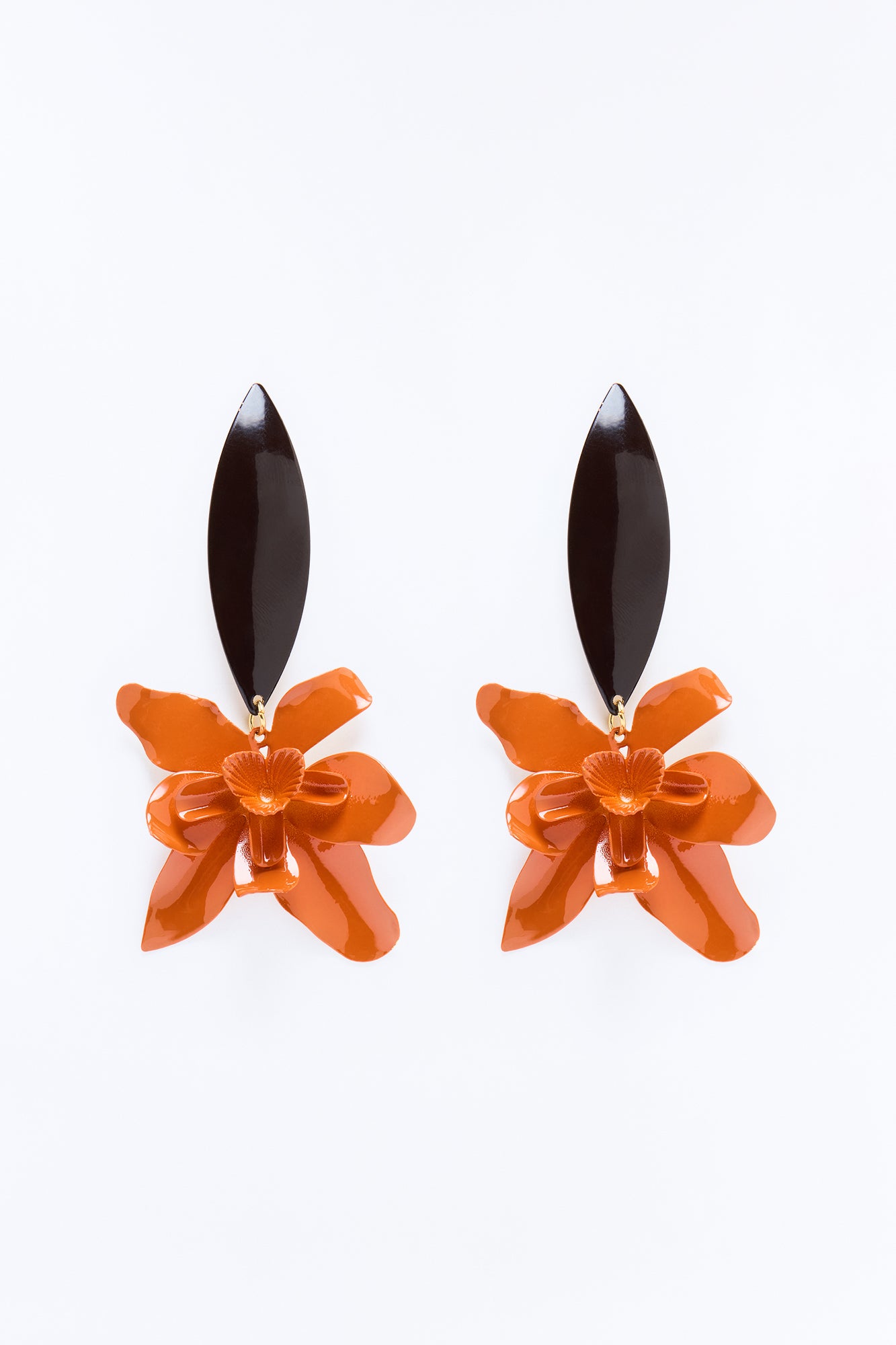 Seabrook Floral Earrings - Orange/combo