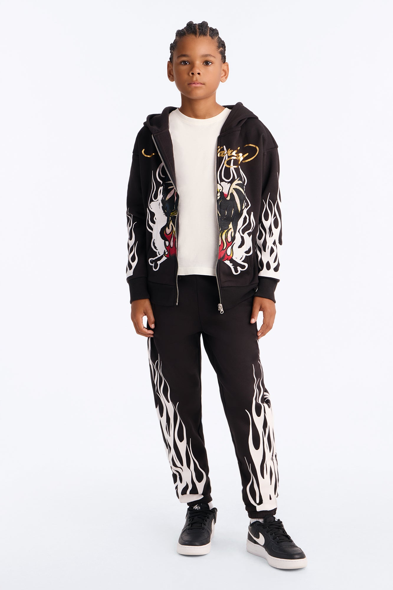 Mini Ed Hardy Chaos Ensues Jogger Pants - Black