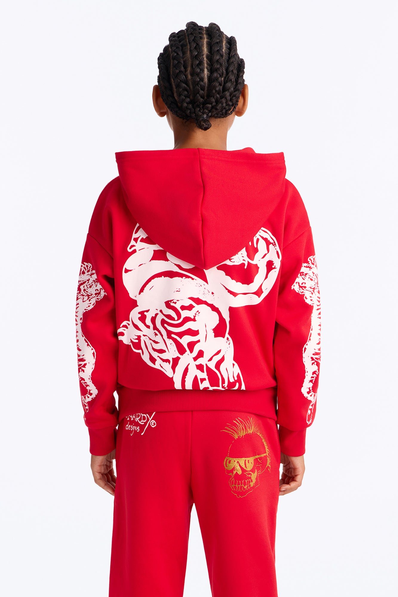 Mini Ed Hardy Fearless Hoodie - Red