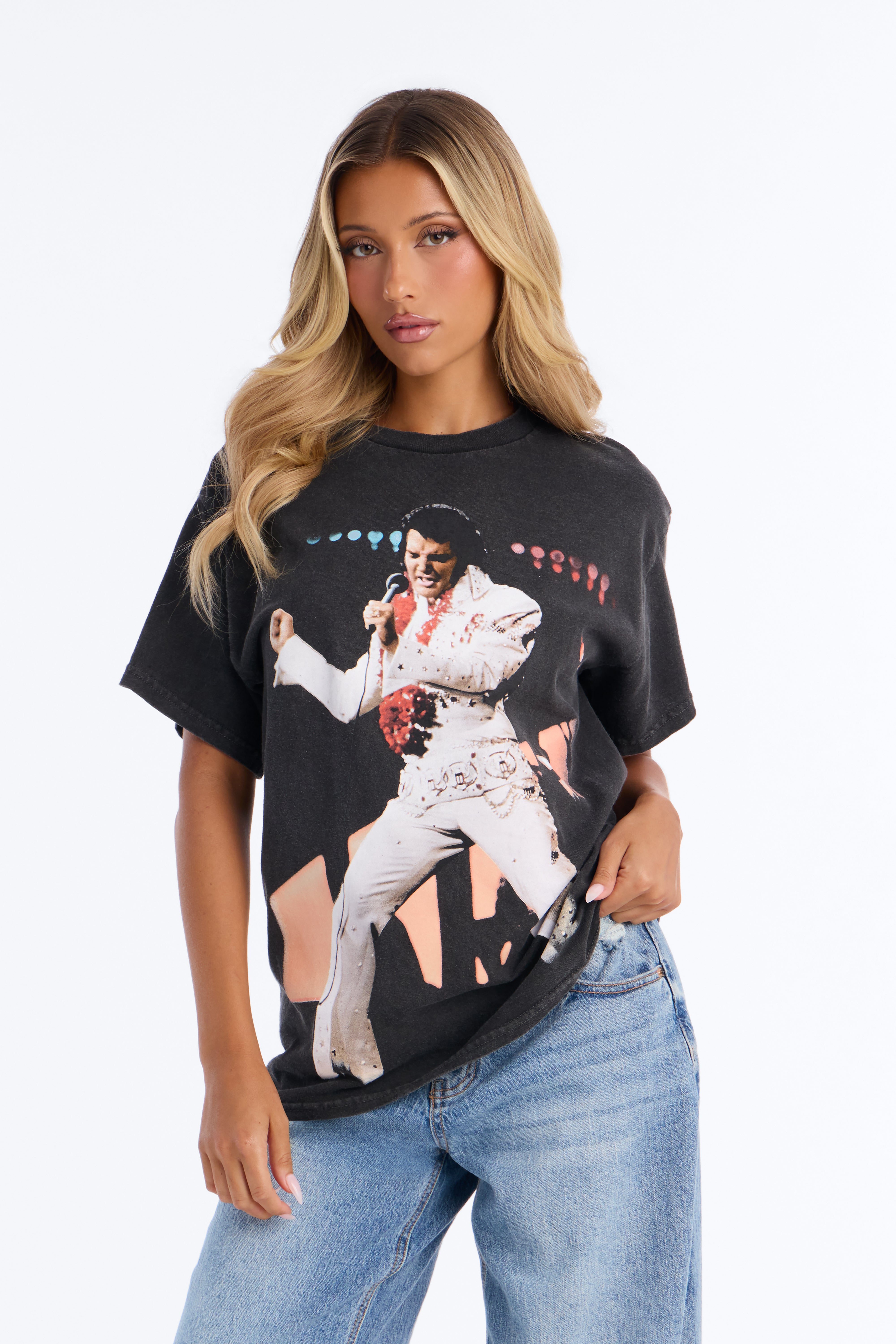 Elvis Presley Spotlight Washed Tee - Black