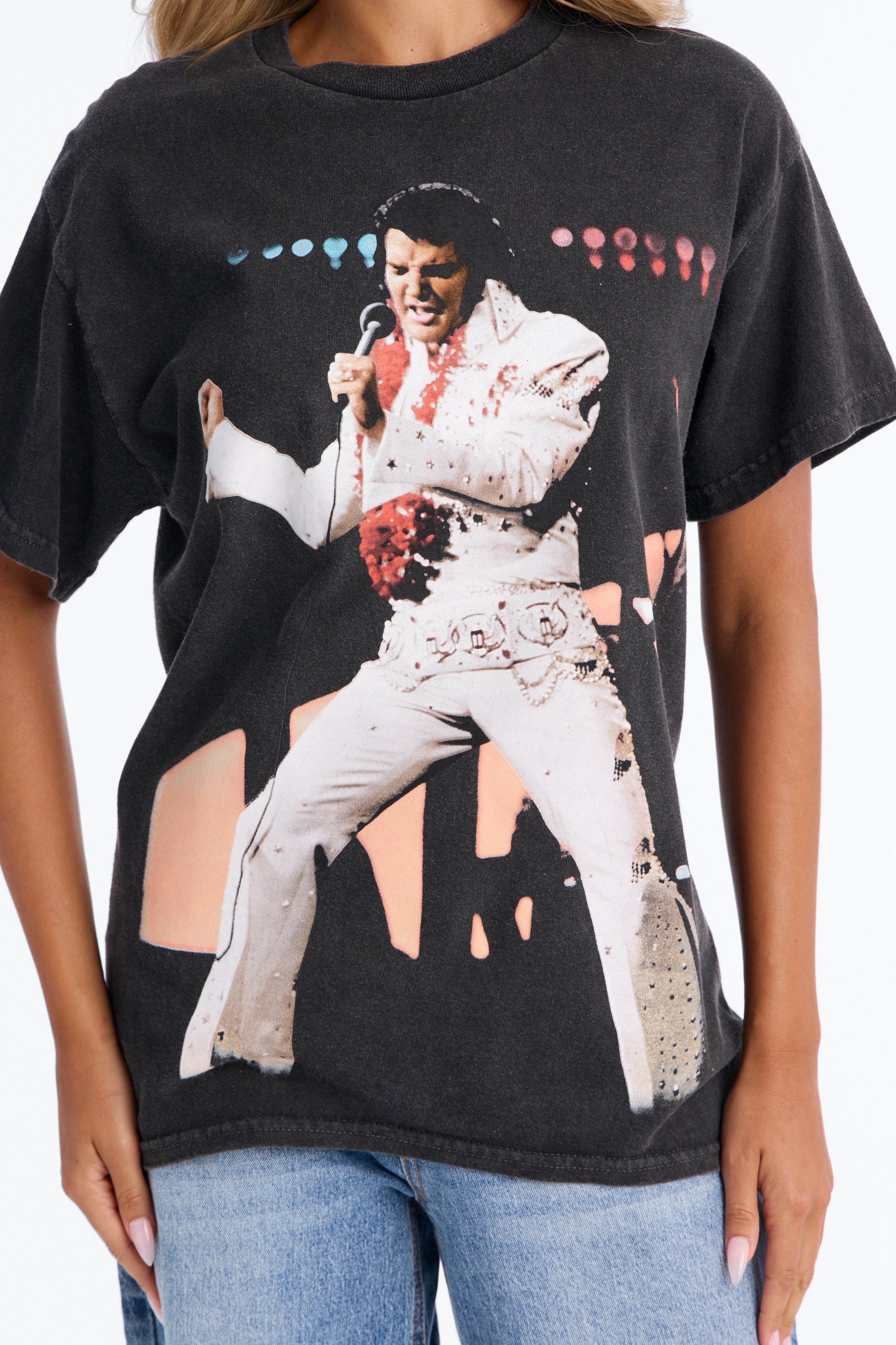 Elvis Presley Spotlight Washed Tee - Black
