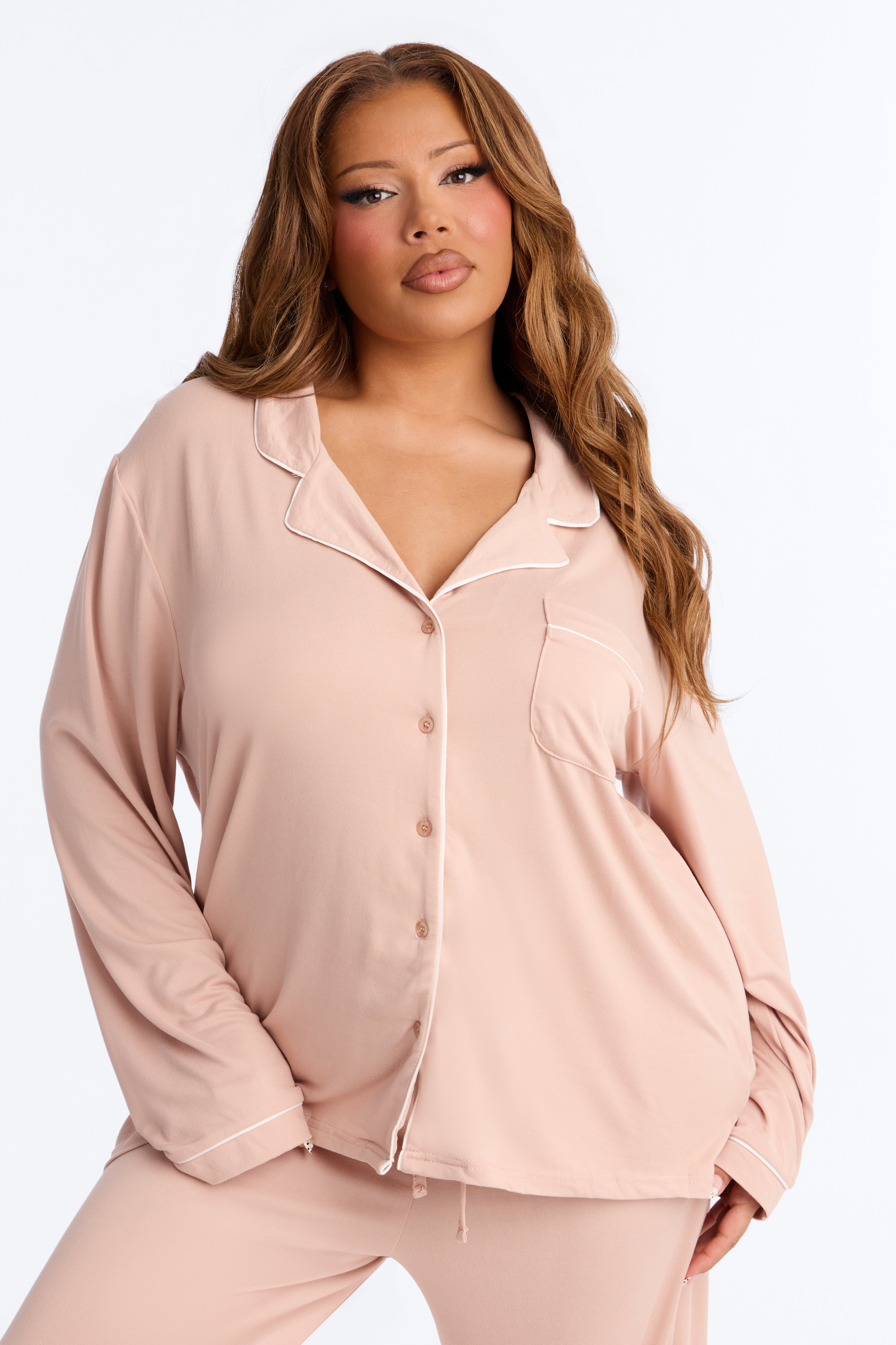 In The Morning PJ Pant Set - Mocha