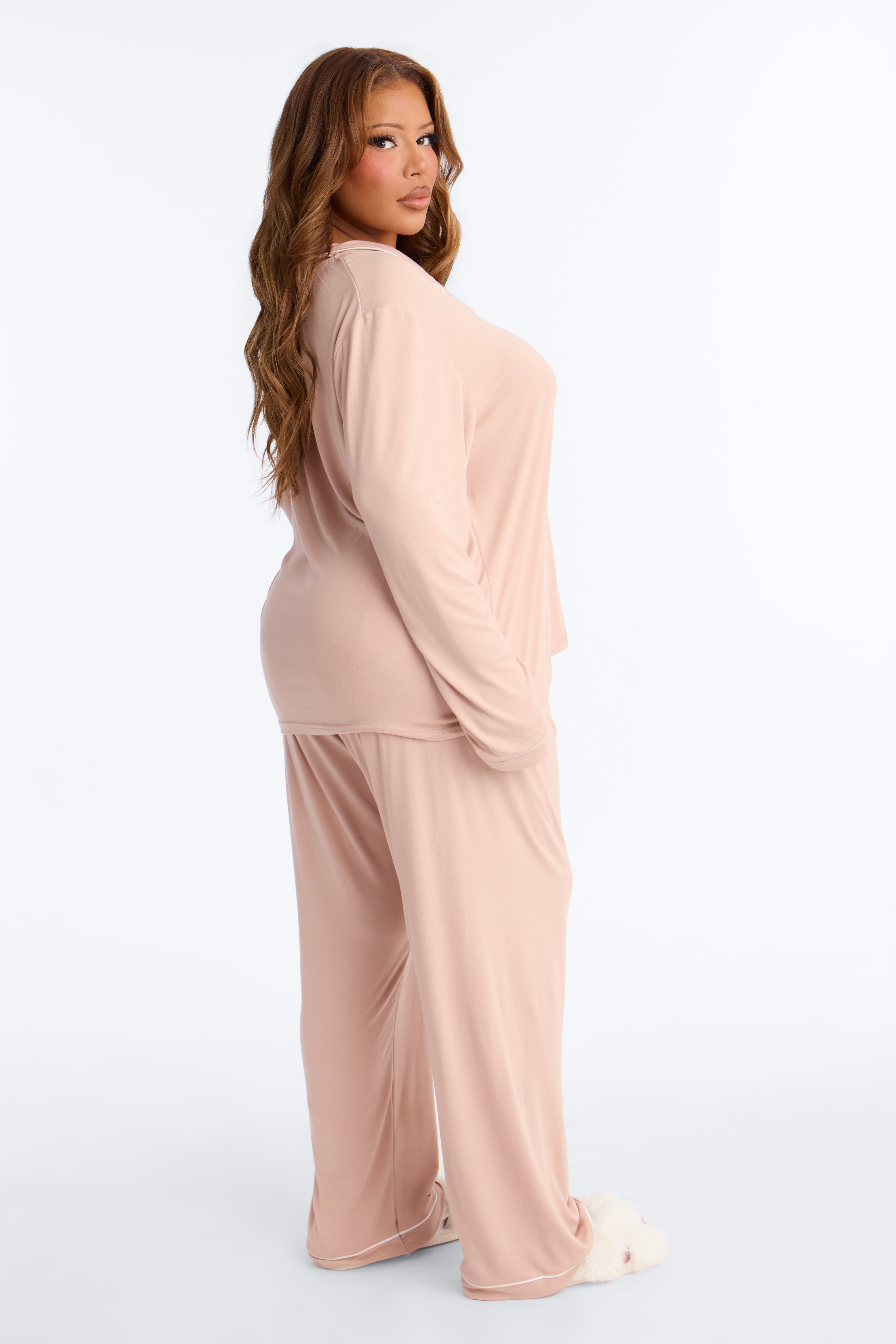In The Morning PJ Pant Set - Mocha