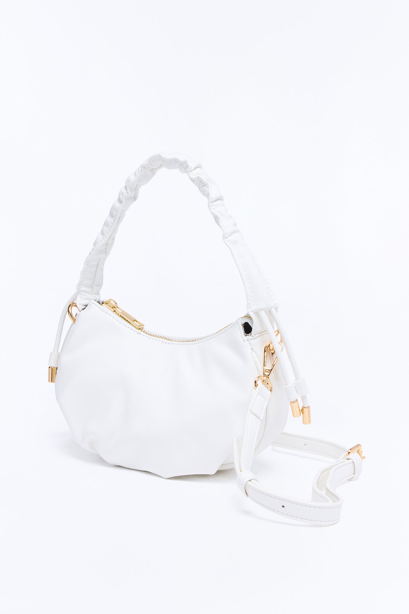 Read My Mind Faux Leather Shoulder Handbag - White