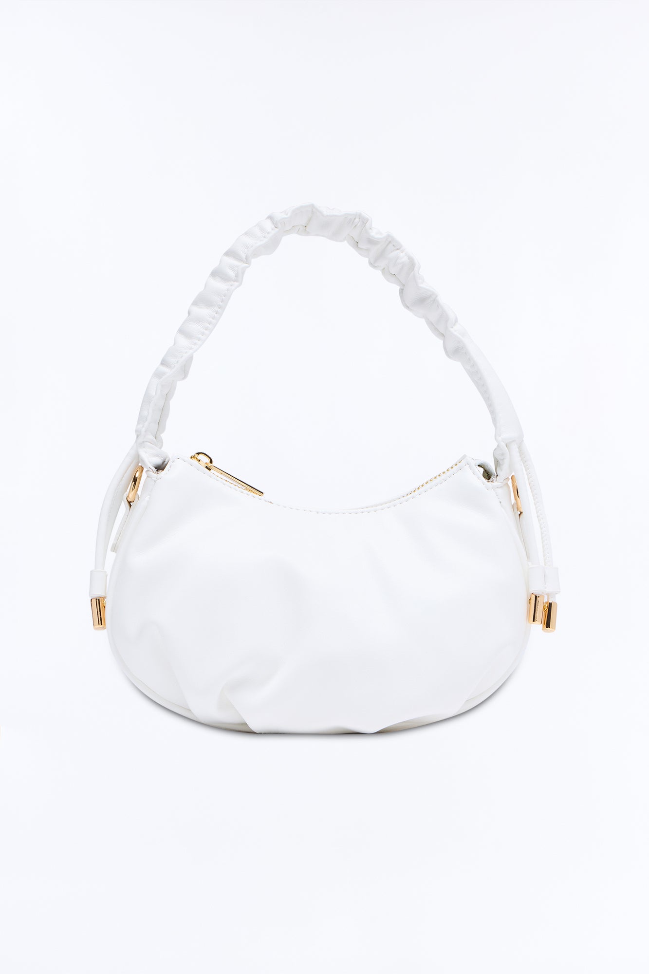 Read My Mind Faux Leather Shoulder Handbag - White