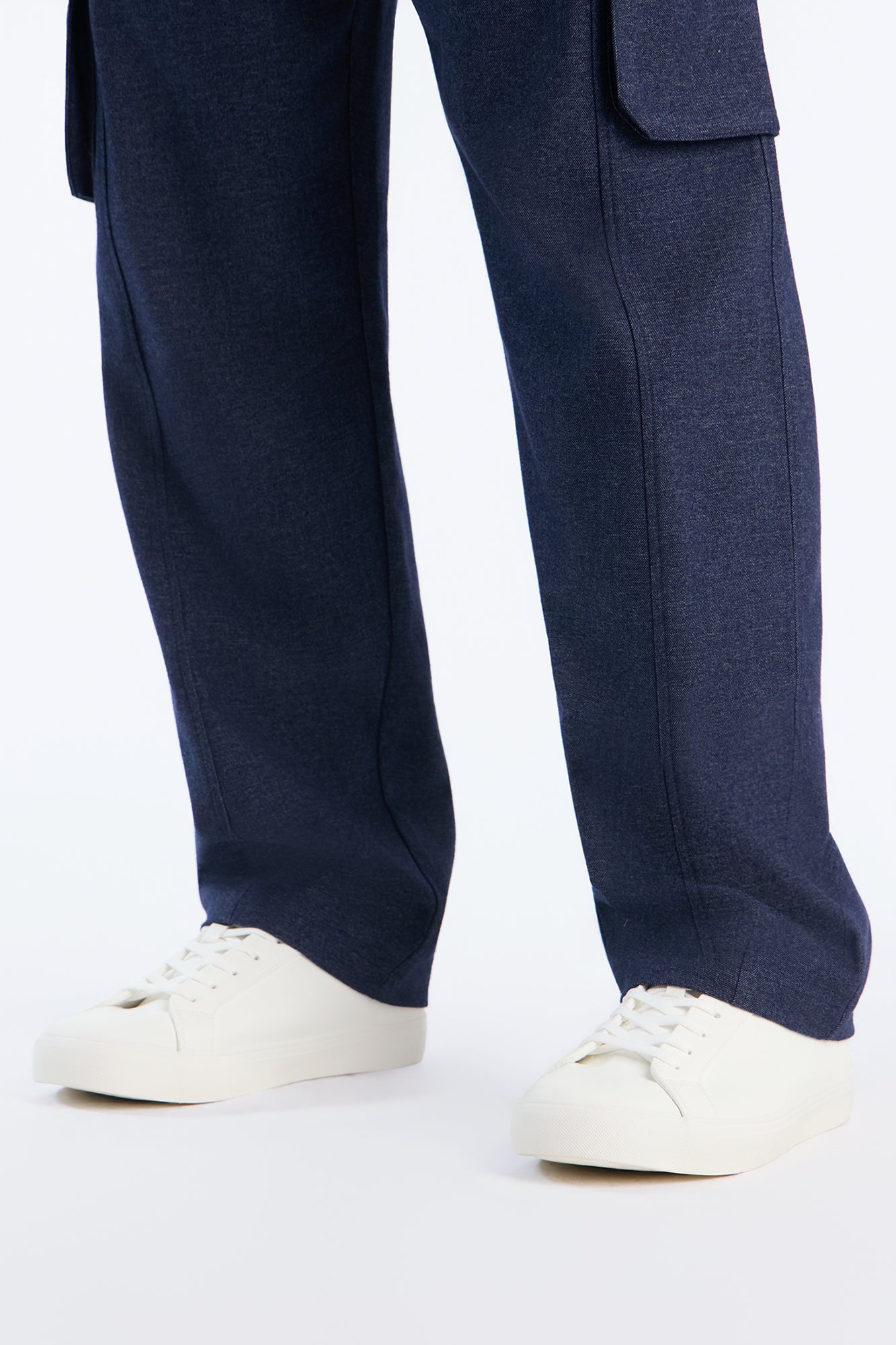 Minimal Faux Leather Low Top Sneaker - White