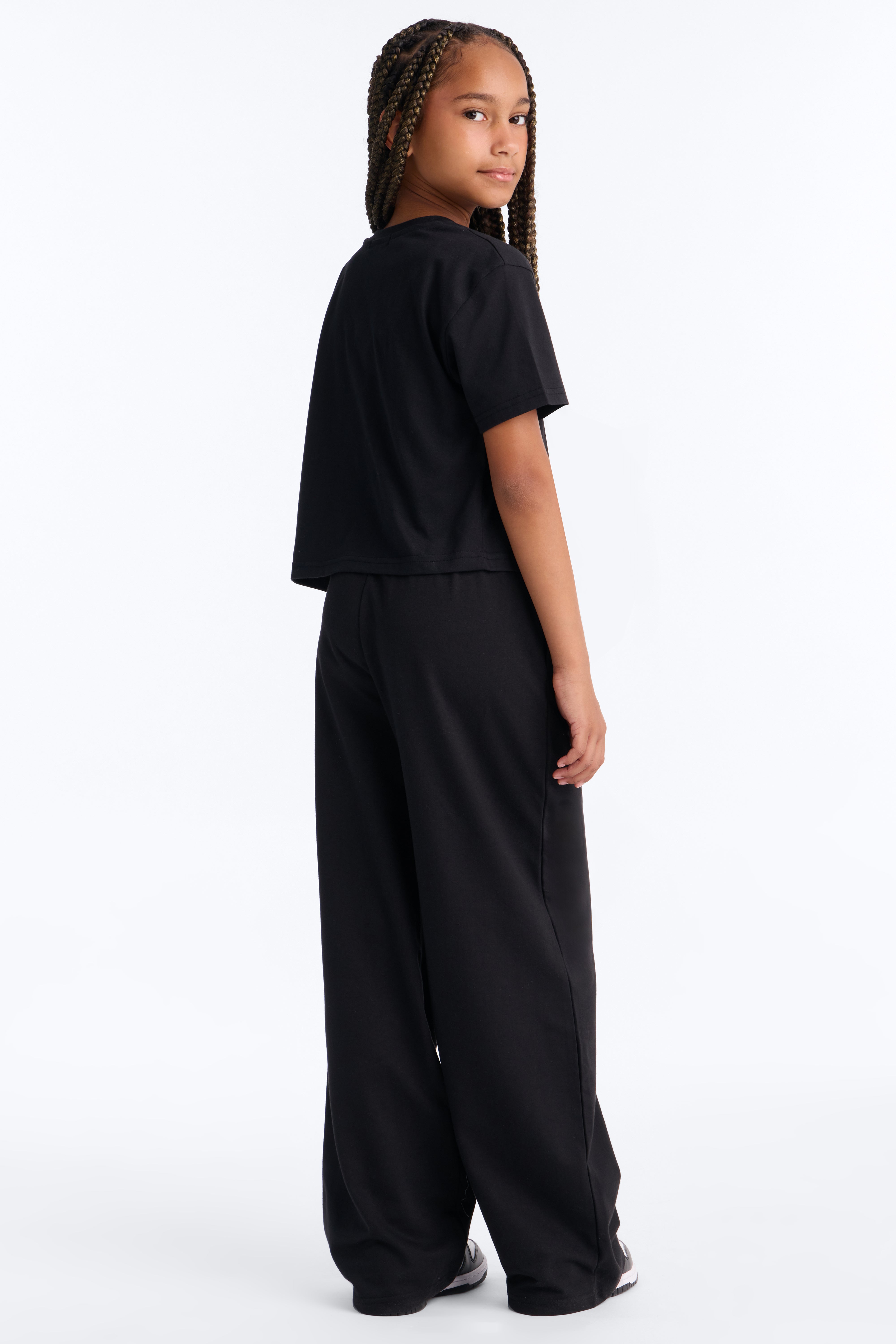 Mini Be Kind Wide Leg Pant Set - Black