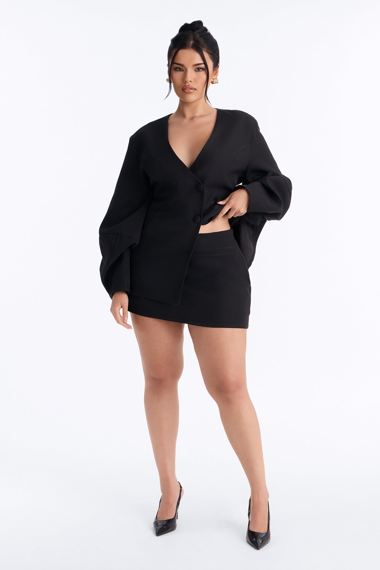 Sweet & Smart Mini Skirt 12″ - Black
