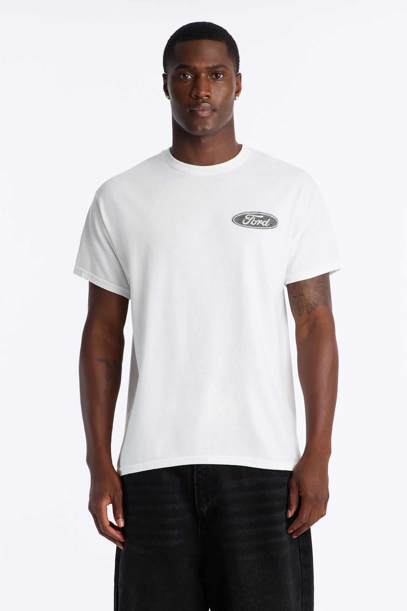 Ford Mustang Horse Vintage Oversized Short Sleeve Tee - White