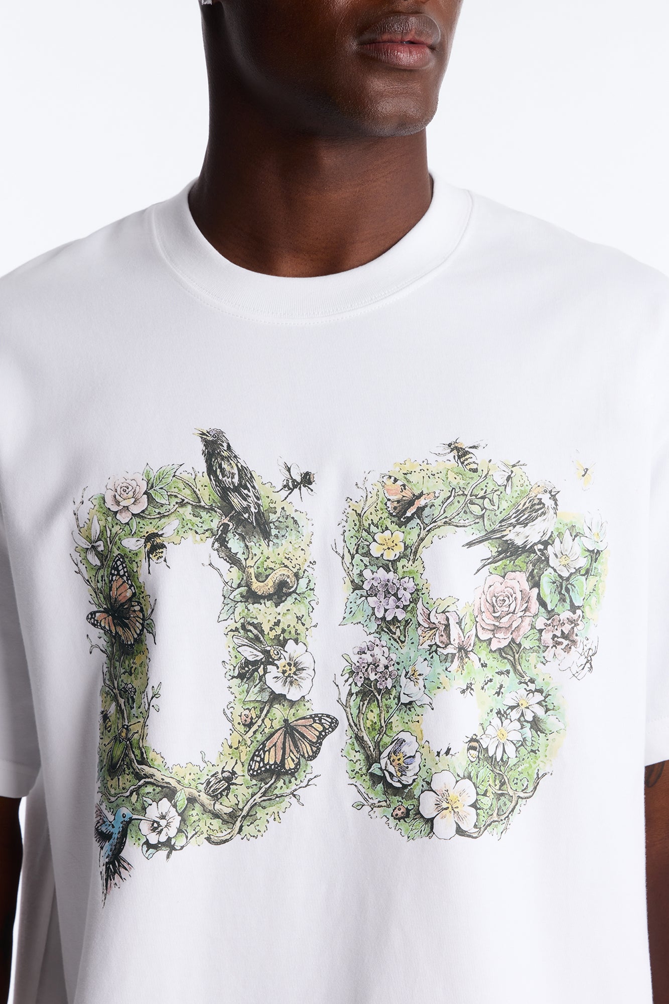 Garden 08 Extra Heavyweight Oversized Short Sleeve Tee - White