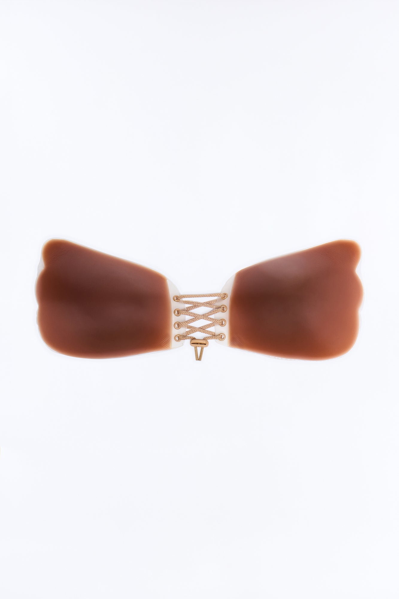 Invisible Lift Lace Up Sticky Bra - Mocha