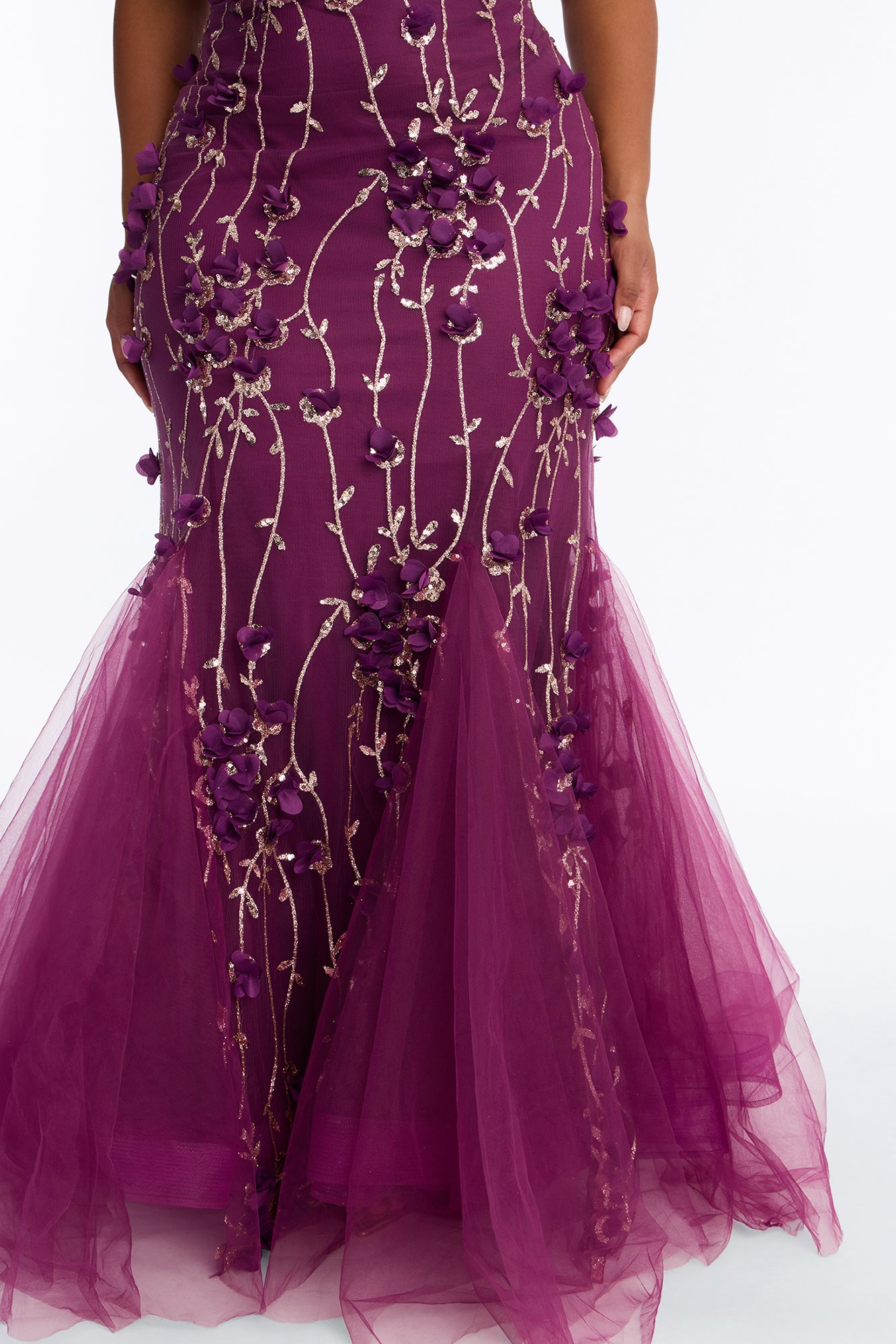 Delaney Tulle Gown - Plum