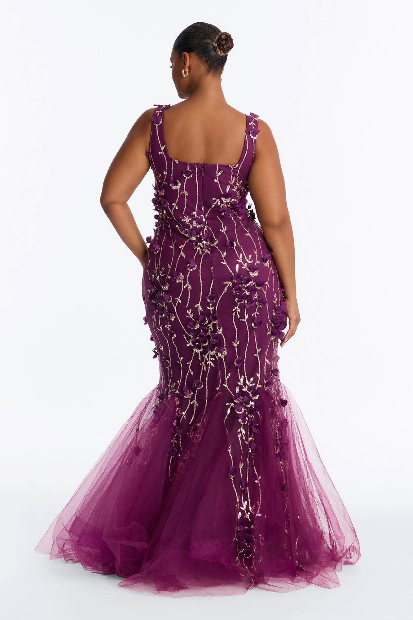 Delaney Tulle Gown - Plum