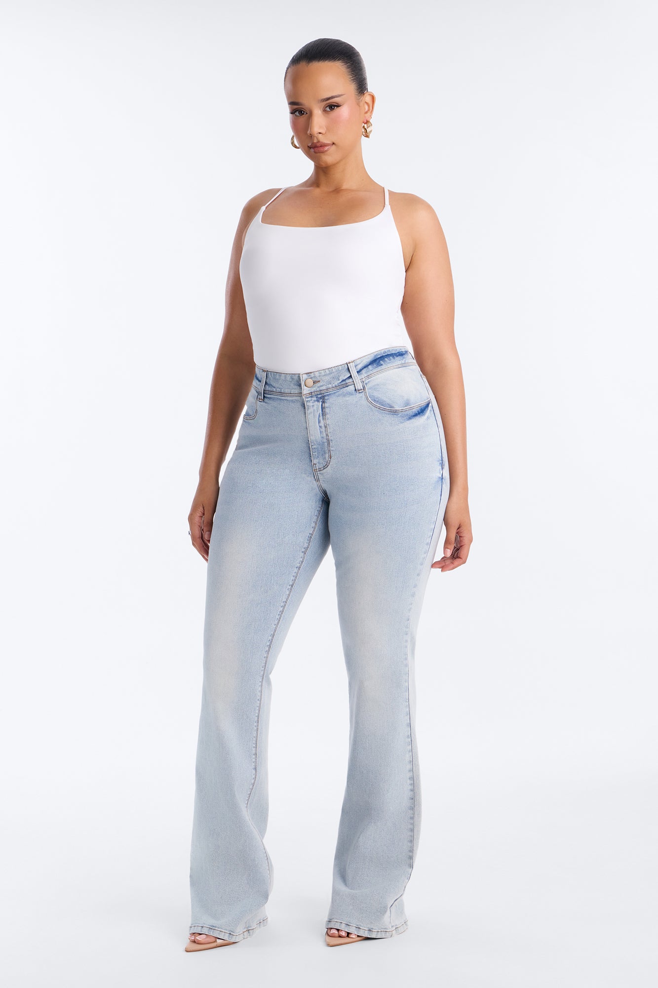 Tall Lost Without You Soft Stretch Bootcut Jeans - Light Wash