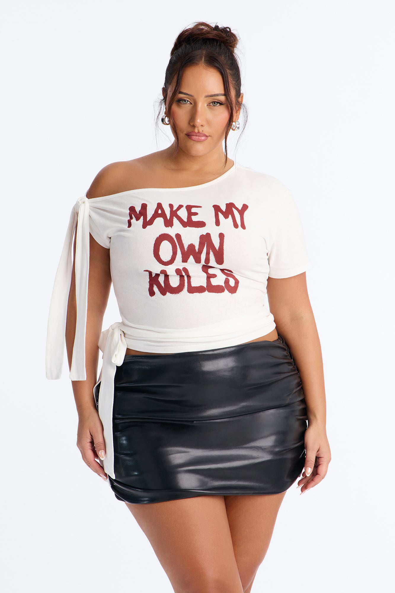 Make My Own Rules Tied Top - Off White