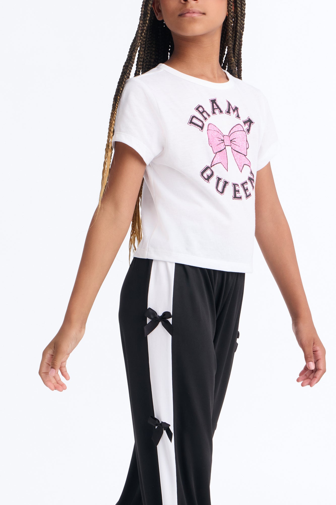 Mini Drama Queen Pant Set - Black/combo