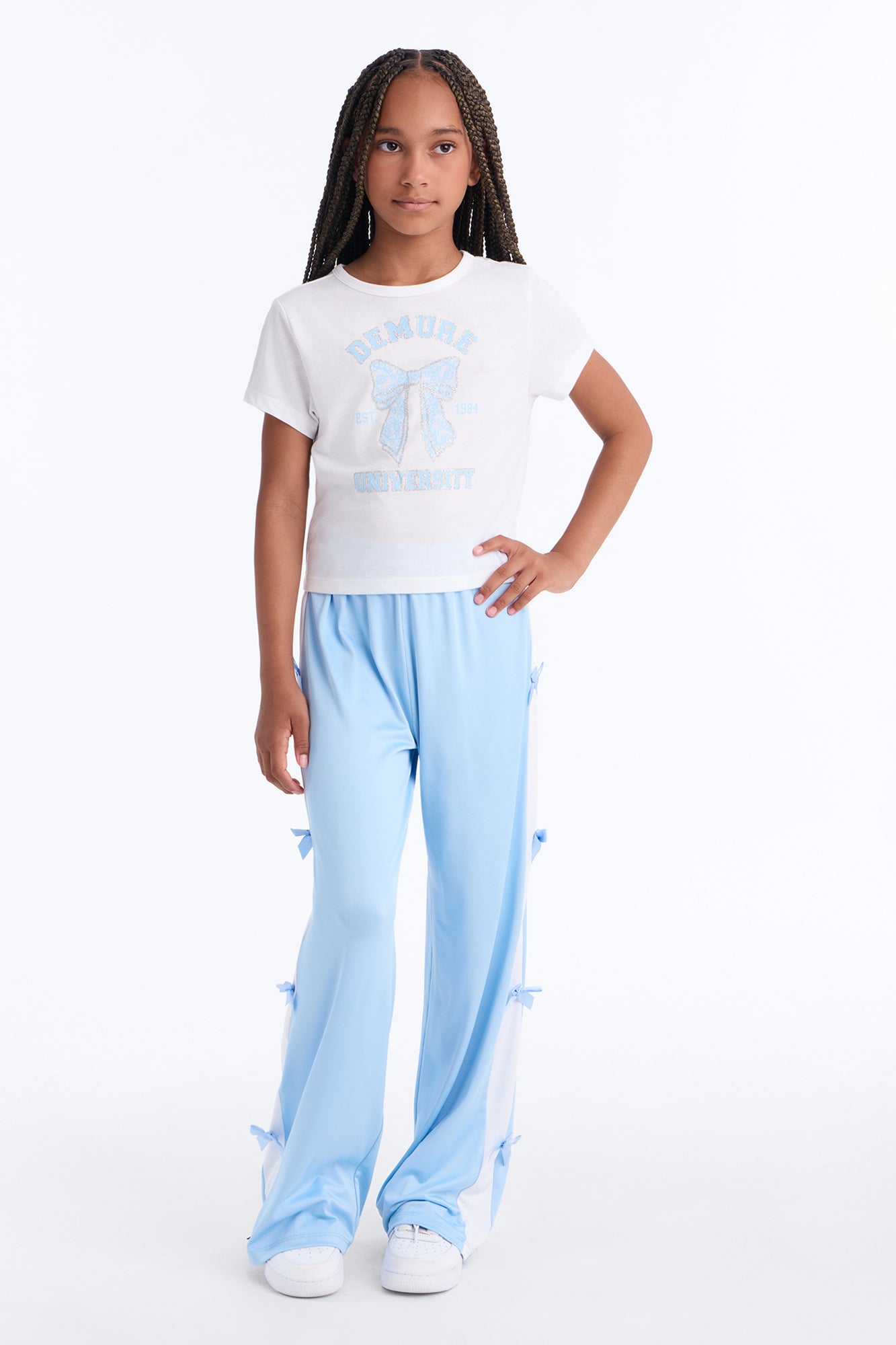 Mini Demure University Pant Set - Blue/combo