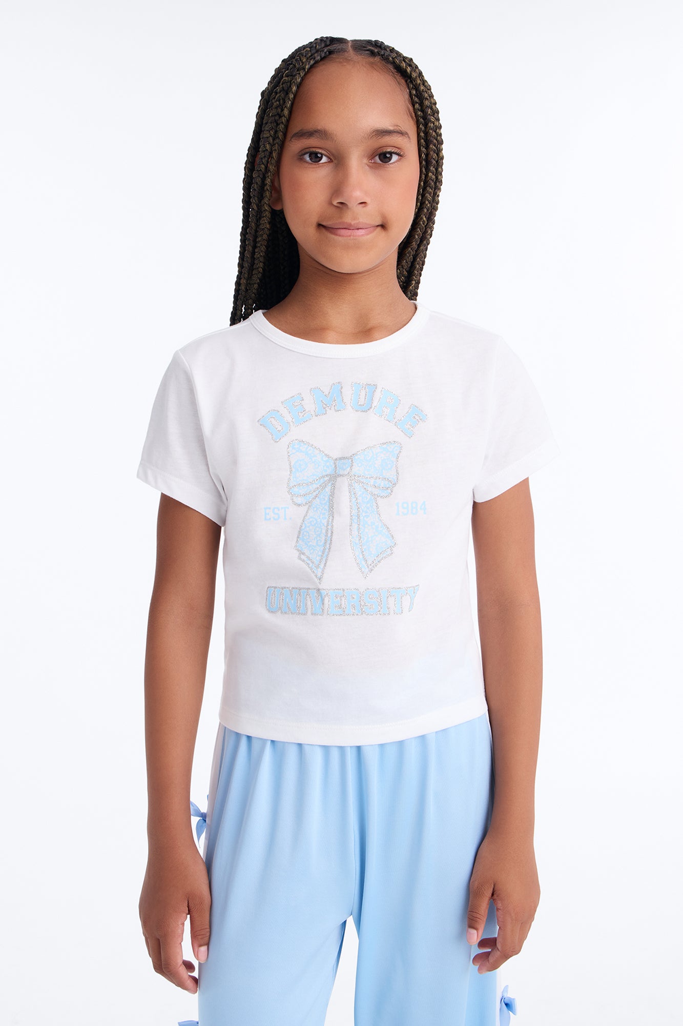 Mini Demure University Pant Set - Blue/combo