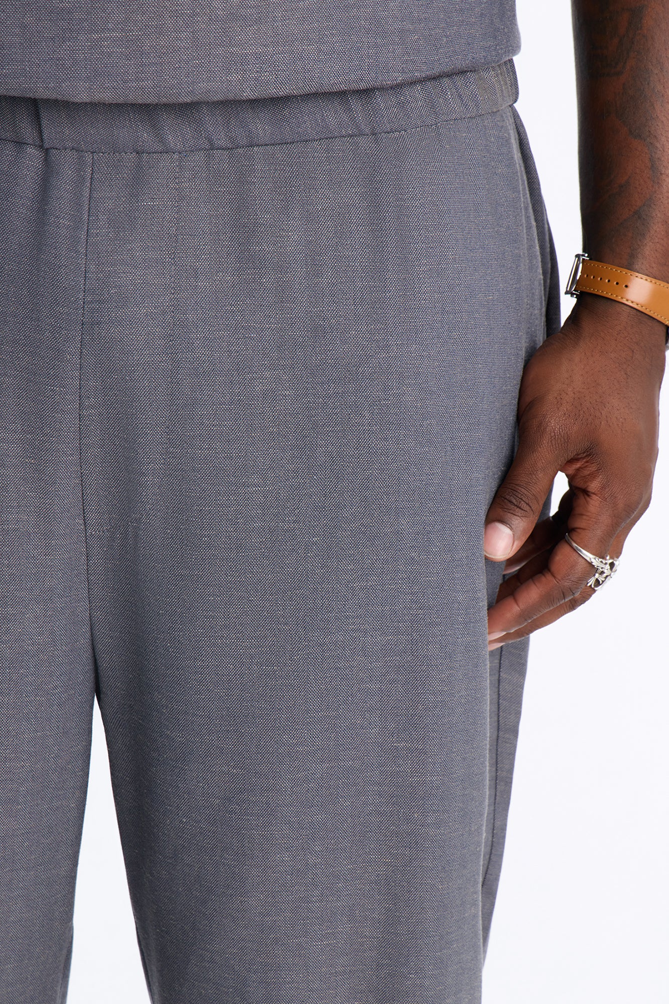 Laurel Linen Relaxed Pant - Navy/combo