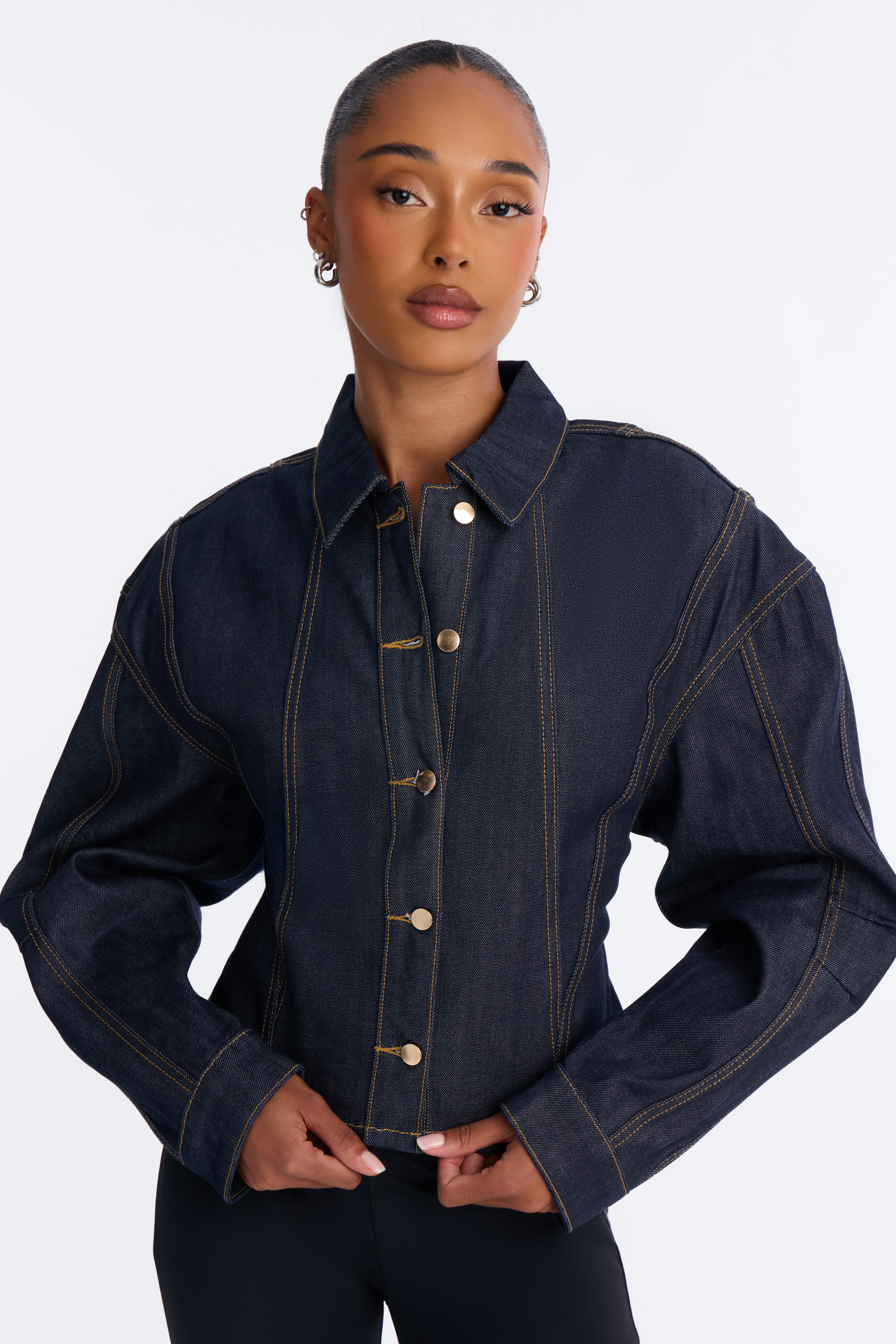 Premium Selvedge Barrel Denim Jacket - Dark Denim