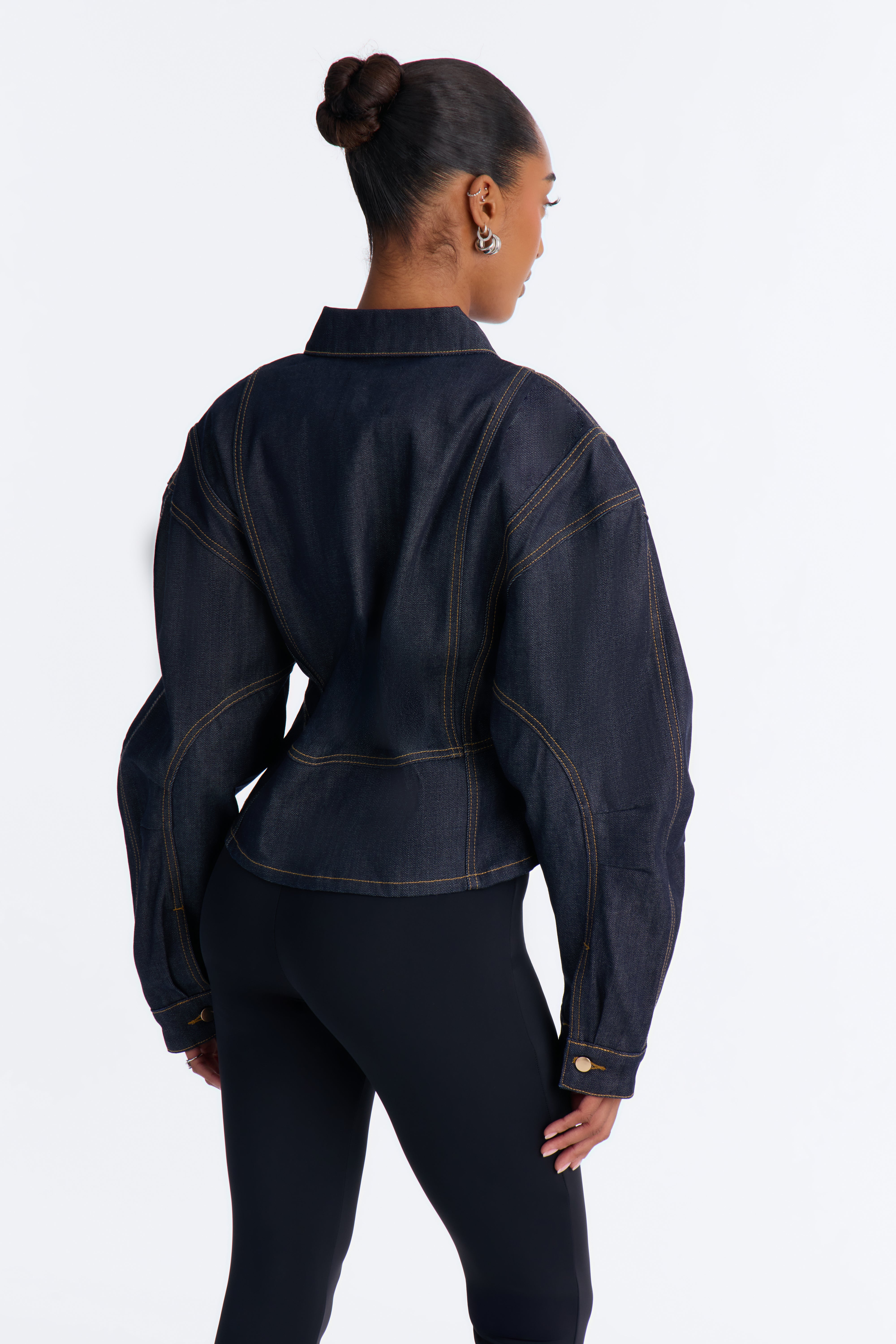 Premium Selvedge Barrel Denim Jacket - Dark Denim