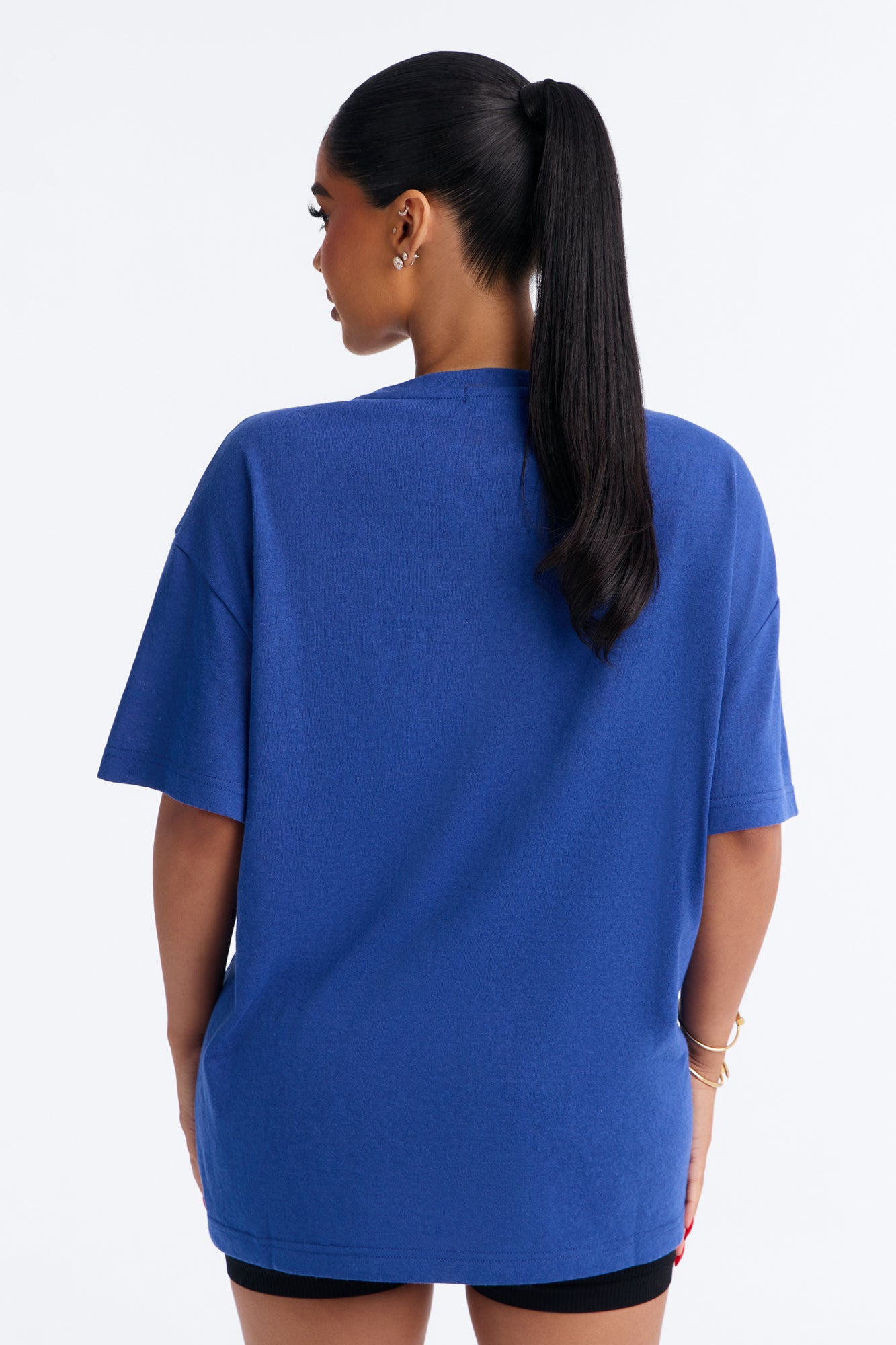 Brooklyn Star Oversized Tee - Navy