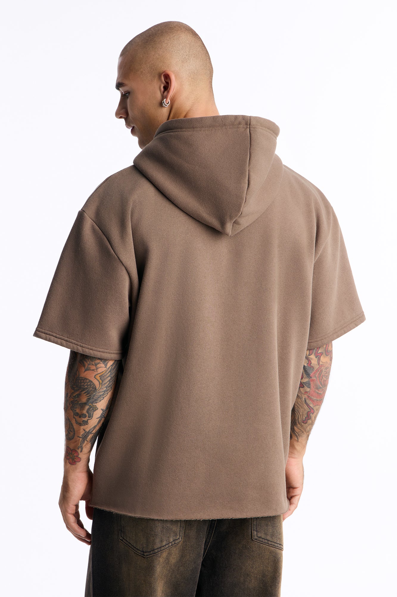 Life Is Better Washed Oversized Hoodie - Brown/combo