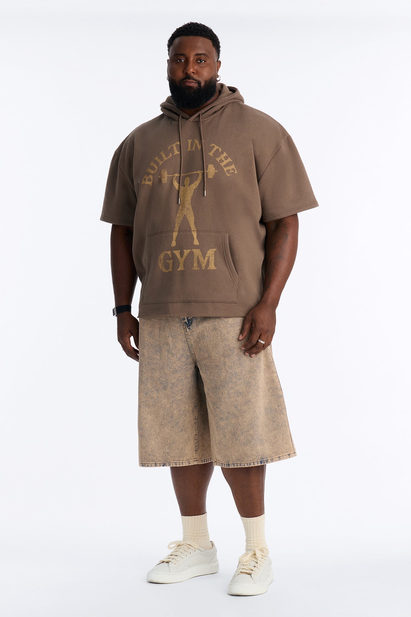 Life Is Better Washed Oversized Hoodie - Brown/combo