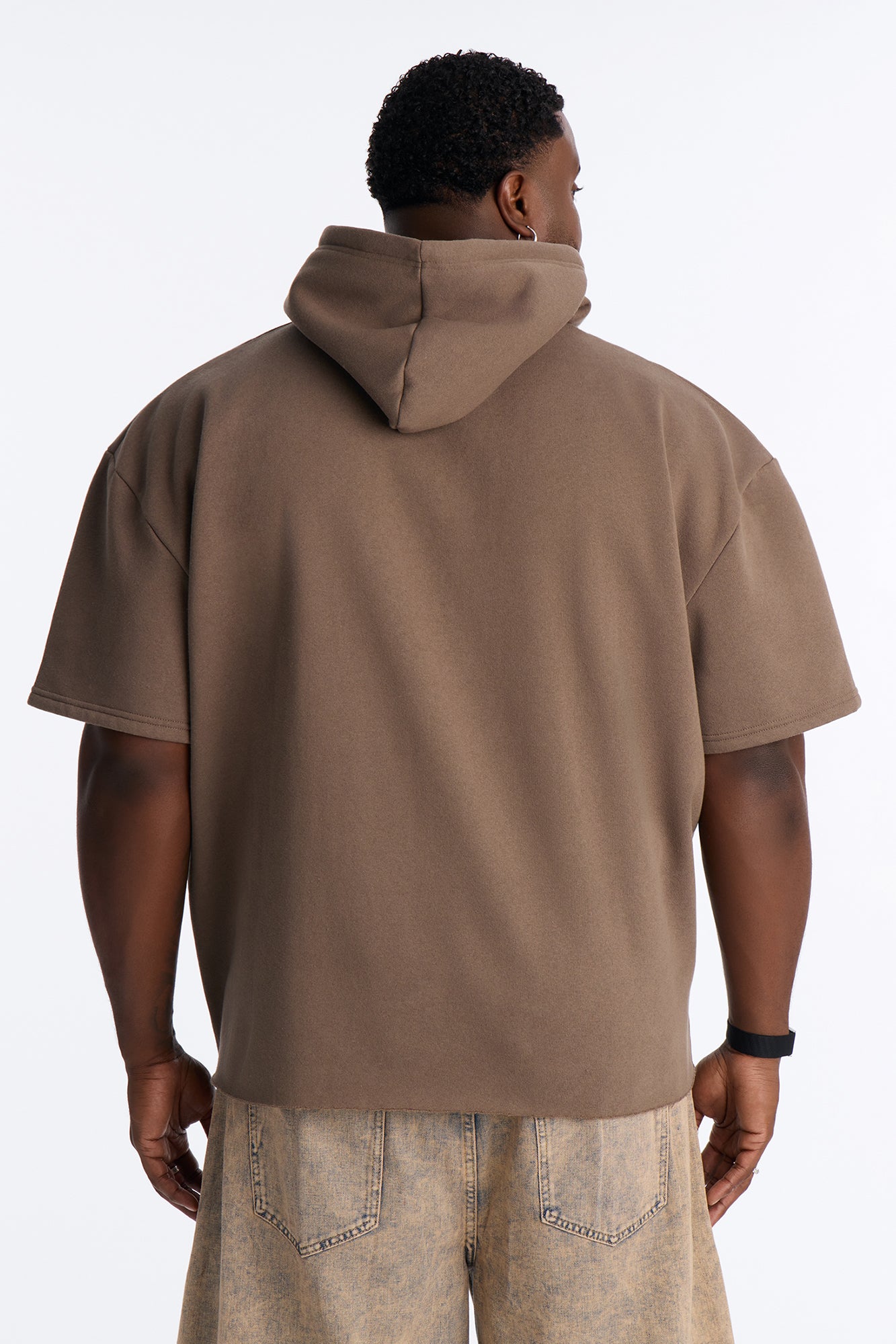 Life Is Better Washed Oversized Hoodie - Brown/combo