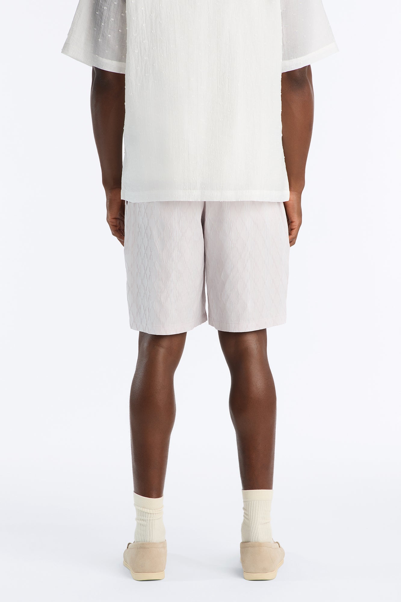 Harbor Stripe Relaxed Short - Mauve/combo