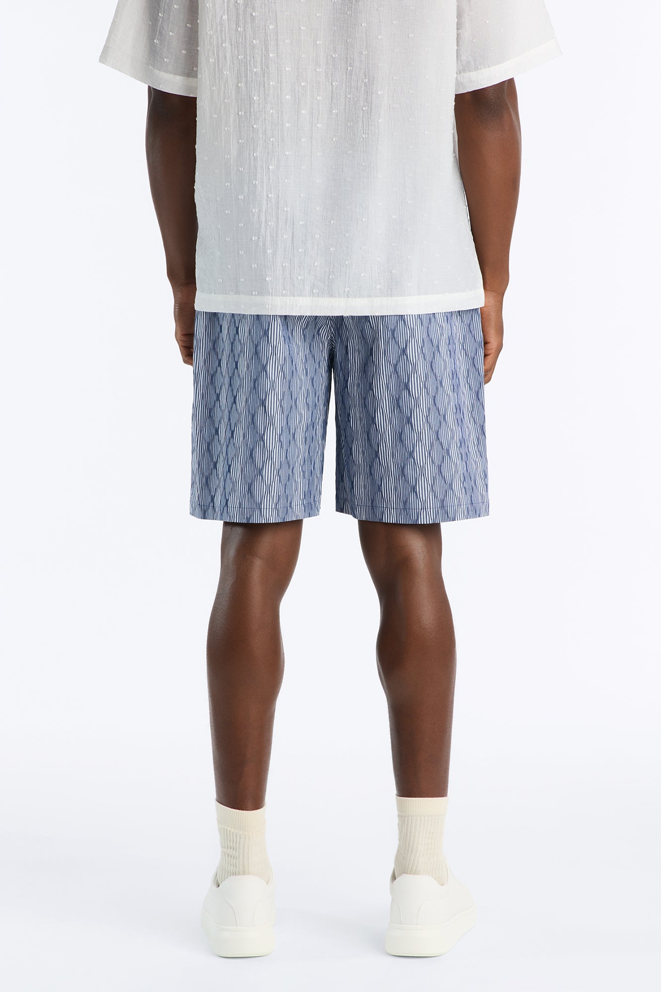Harbor Stripe Relaxed Short - Navy/combo