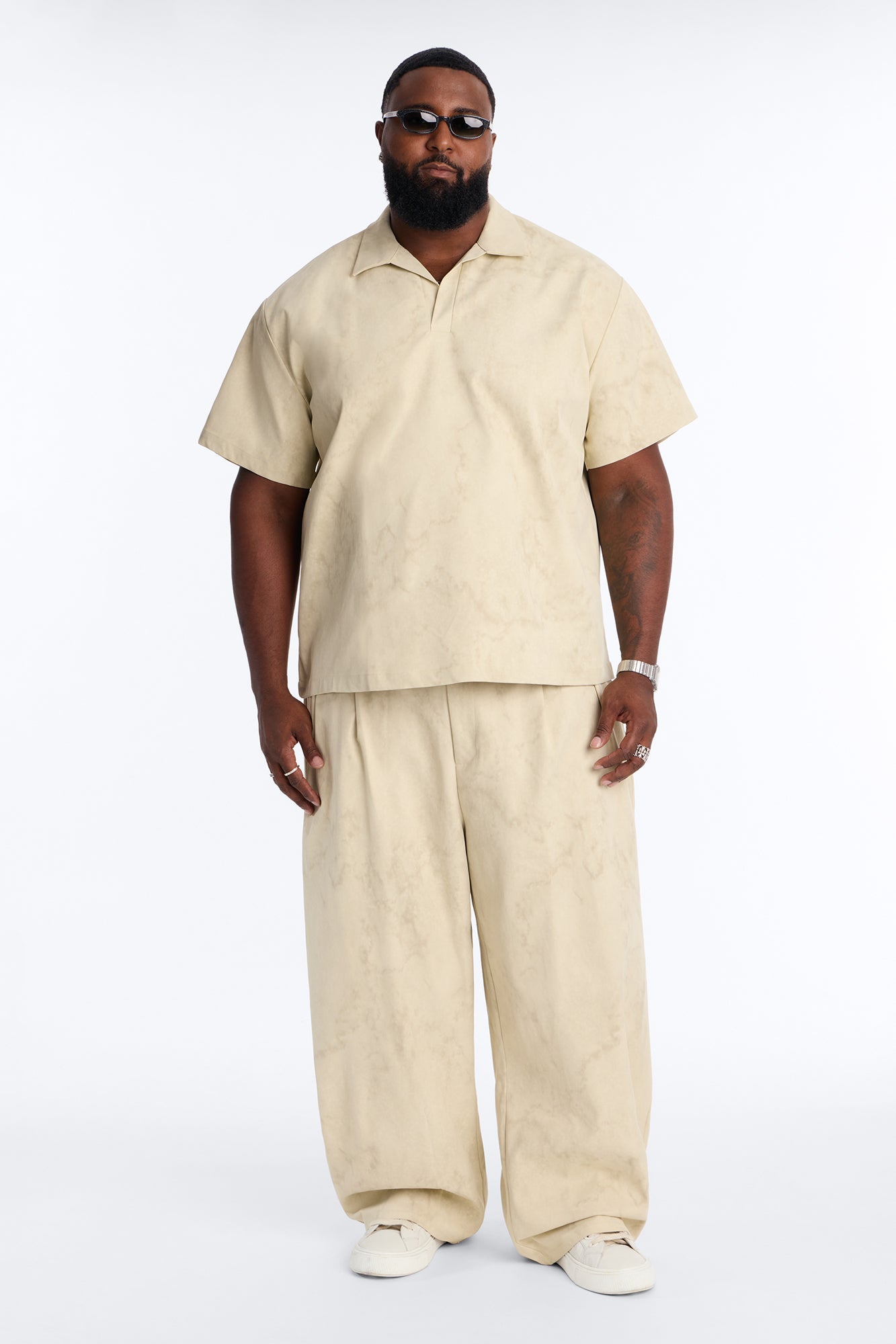 Modern Envoy Boxy Short Sleeve Polo - Tan