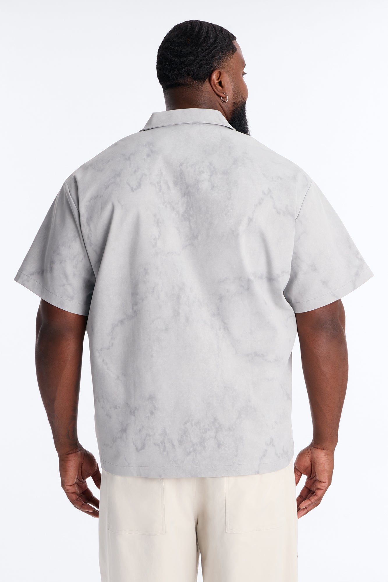 Modern Envoy Boxy Short Sleeve Polo - Washed Grey