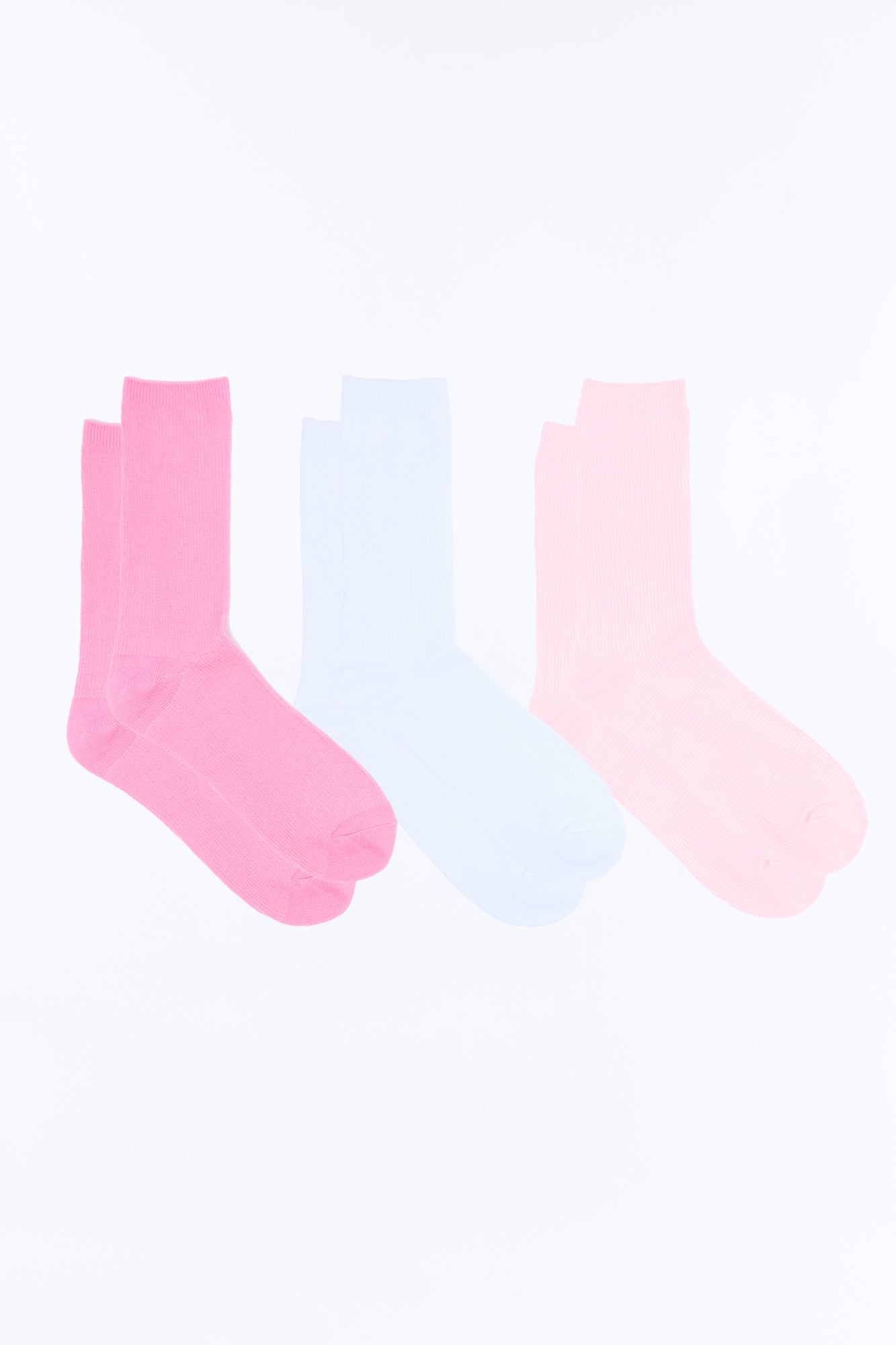 6 Pack Ribbed Socks - Pink/combo