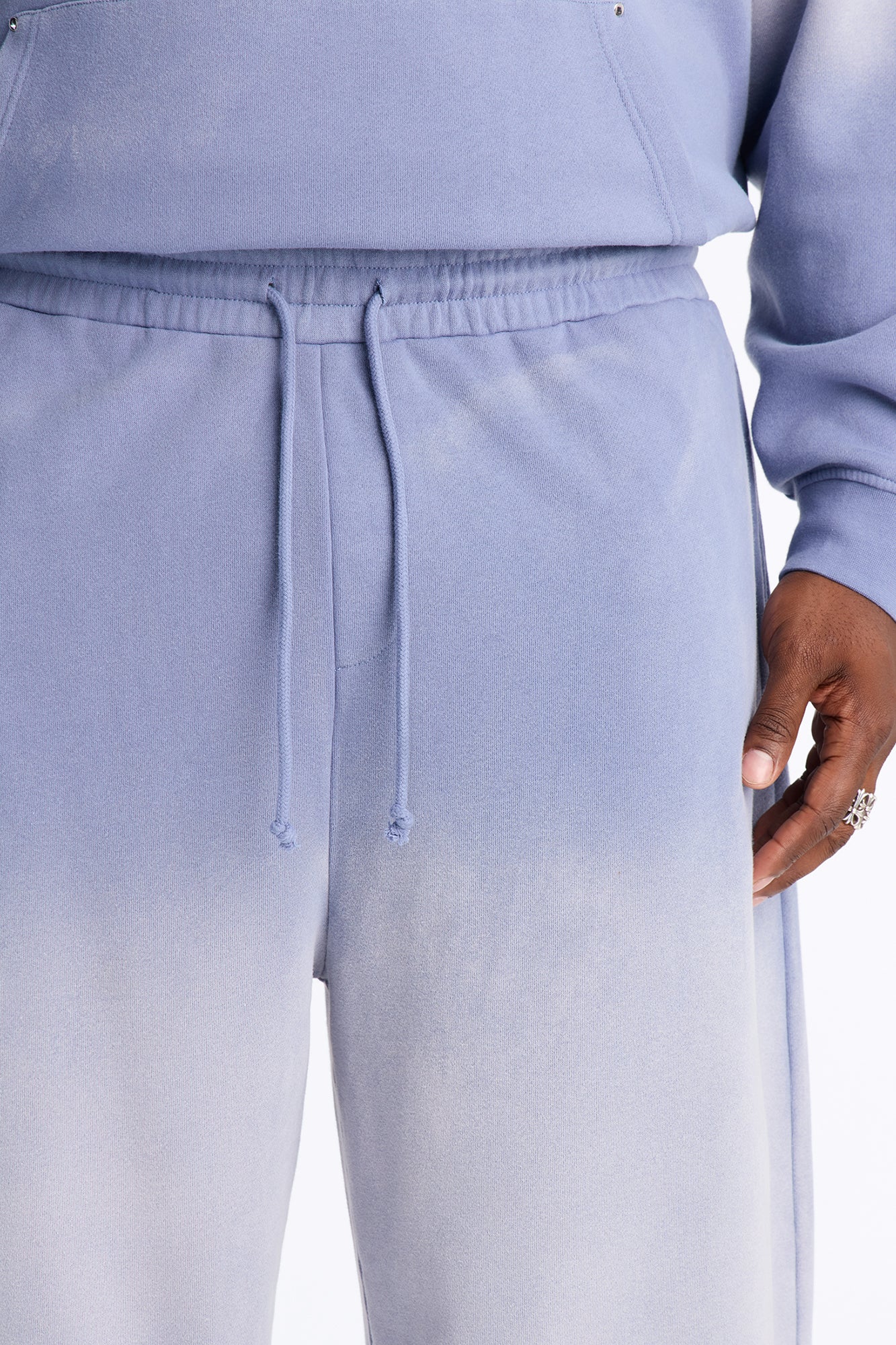 Kane Vintage Studded Baggy Sweatpant - Washed Blue