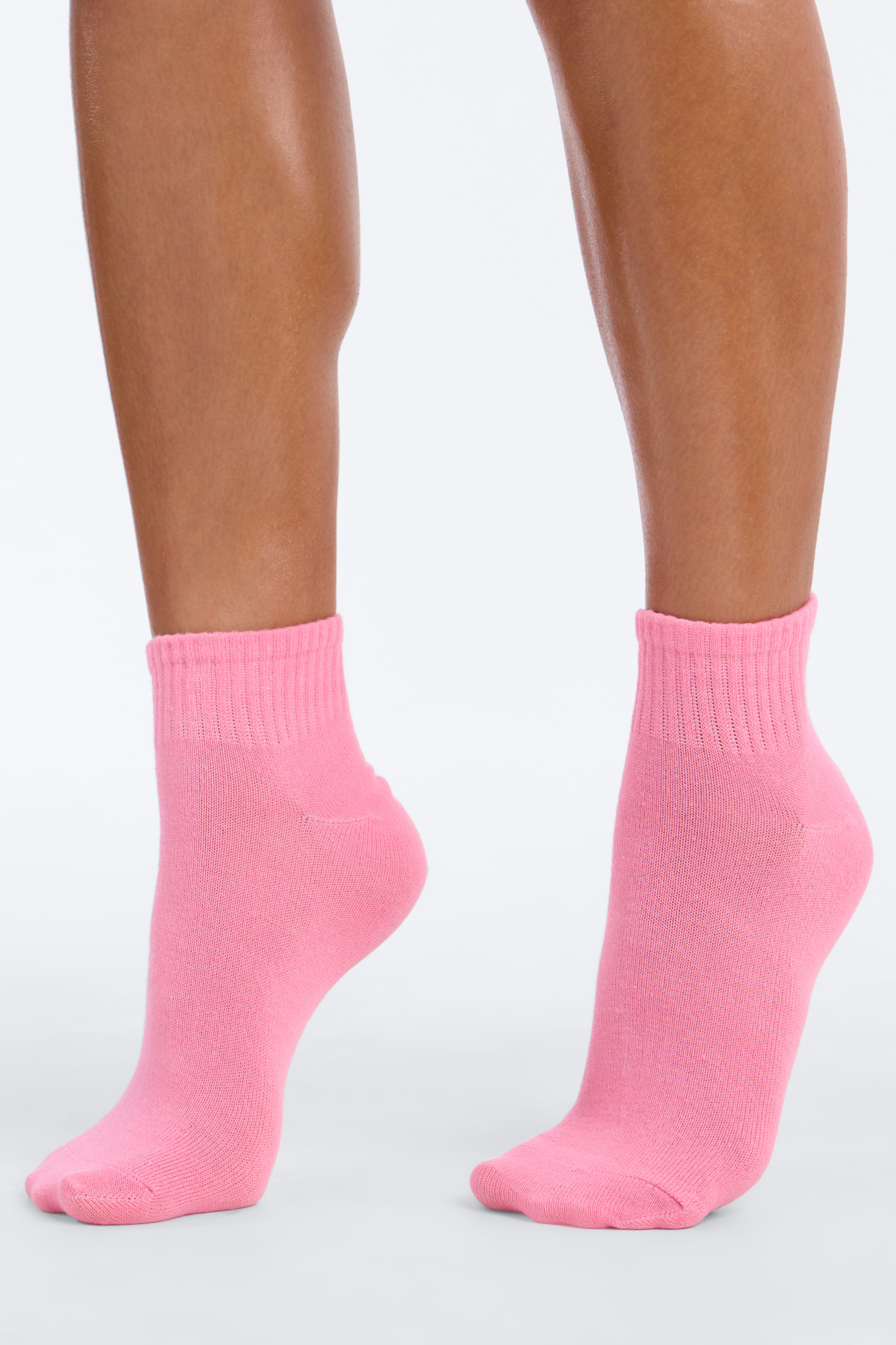 10 Pack Quarter Length Socks - Pink/combo