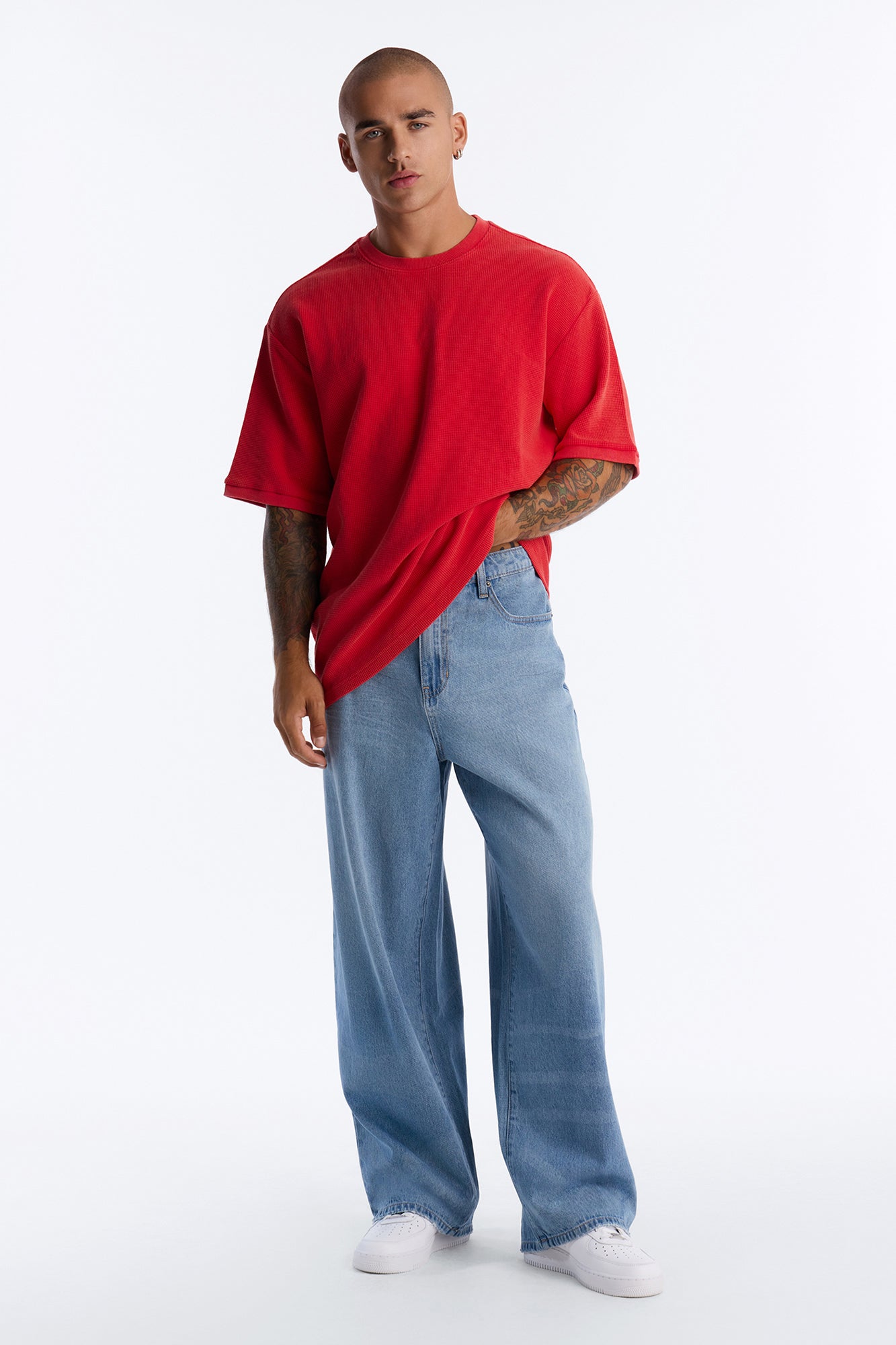 Classic Waffle Tee - Red