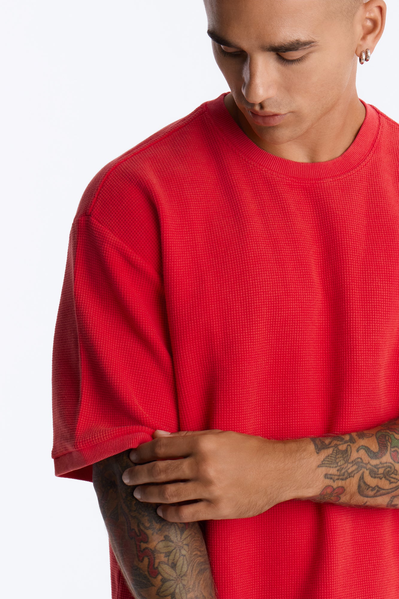 Classic Waffle Tee - Red