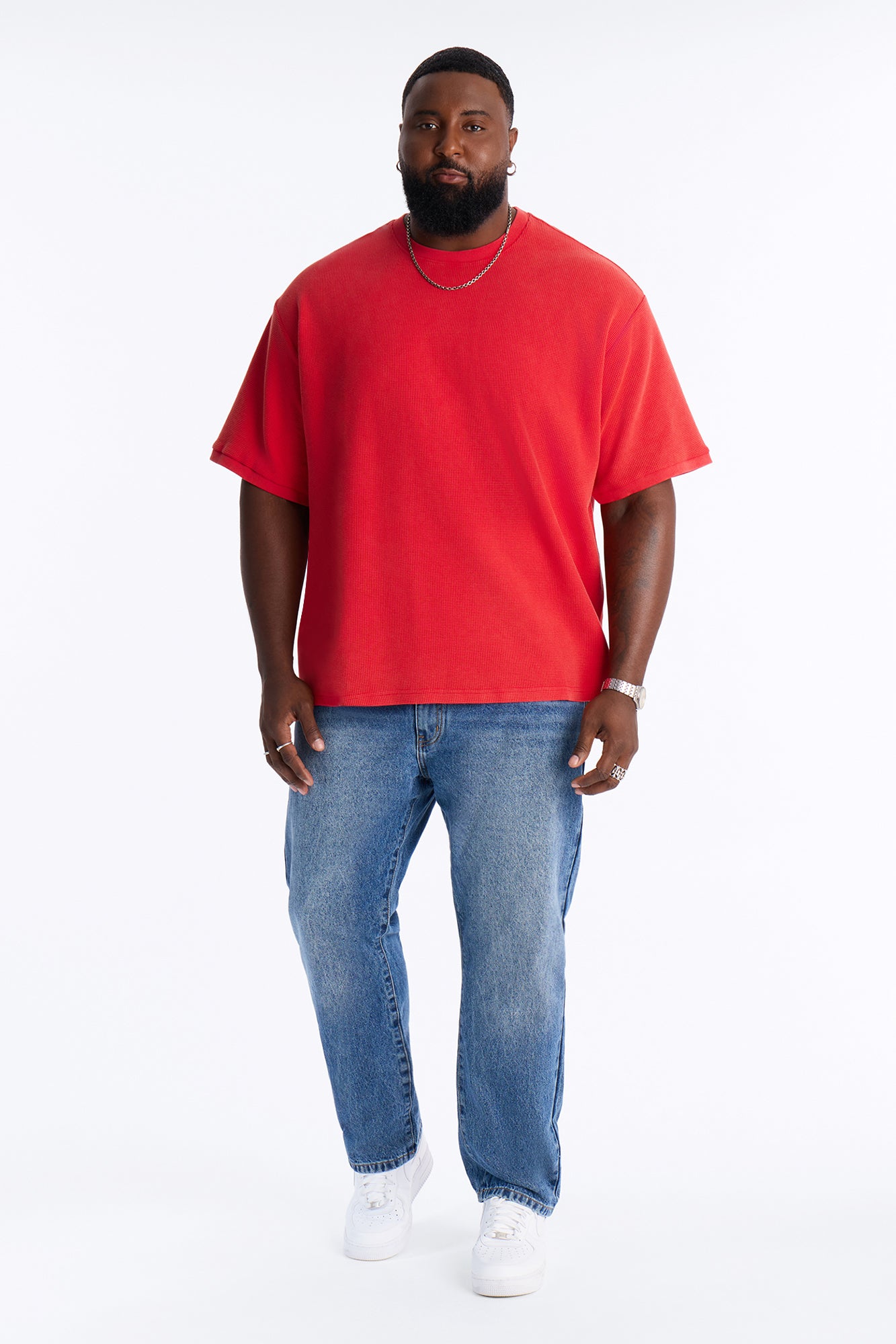 Classic Waffle Tee - Red