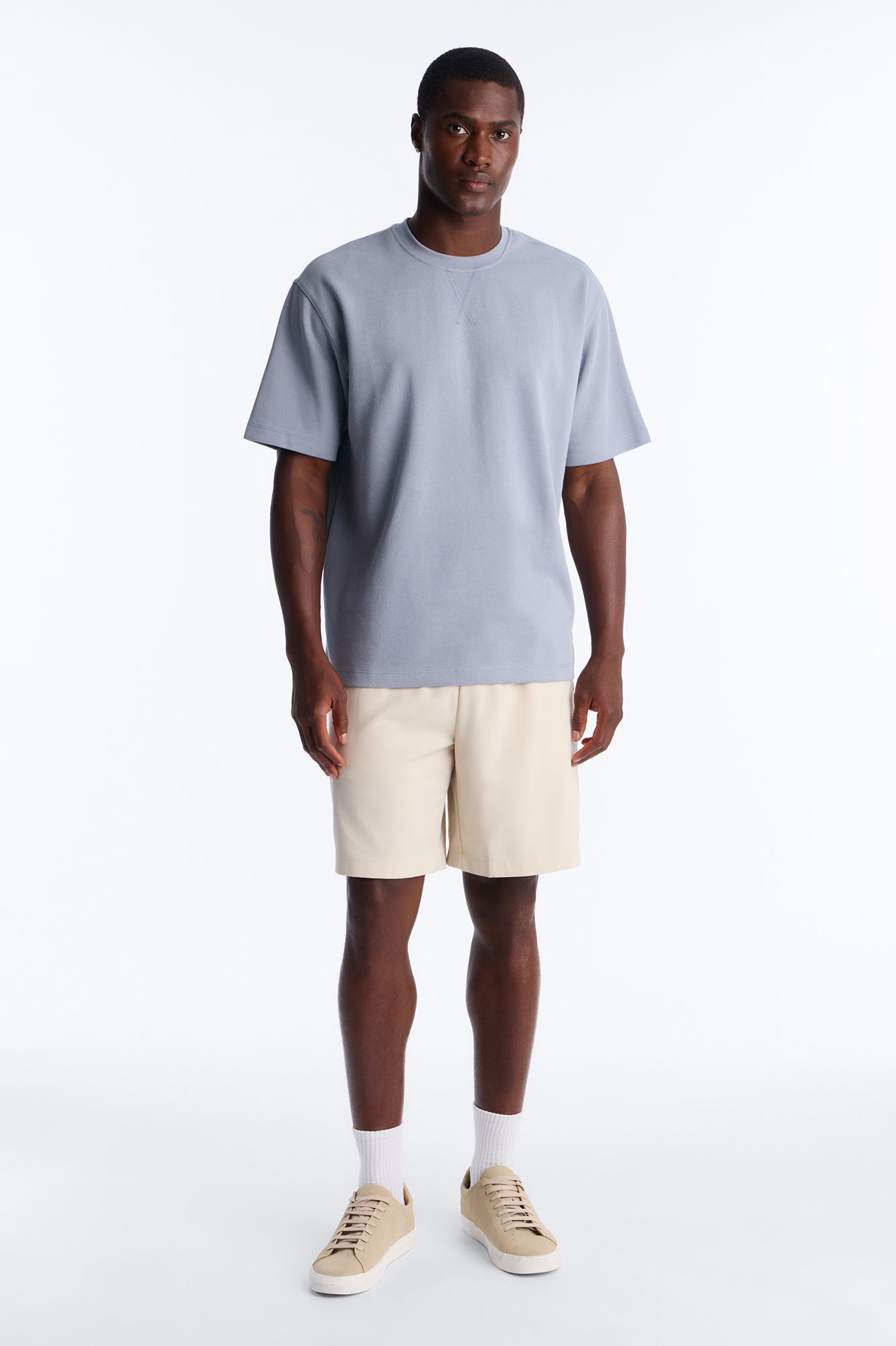 Collegiate Crewneck Tee - Blue